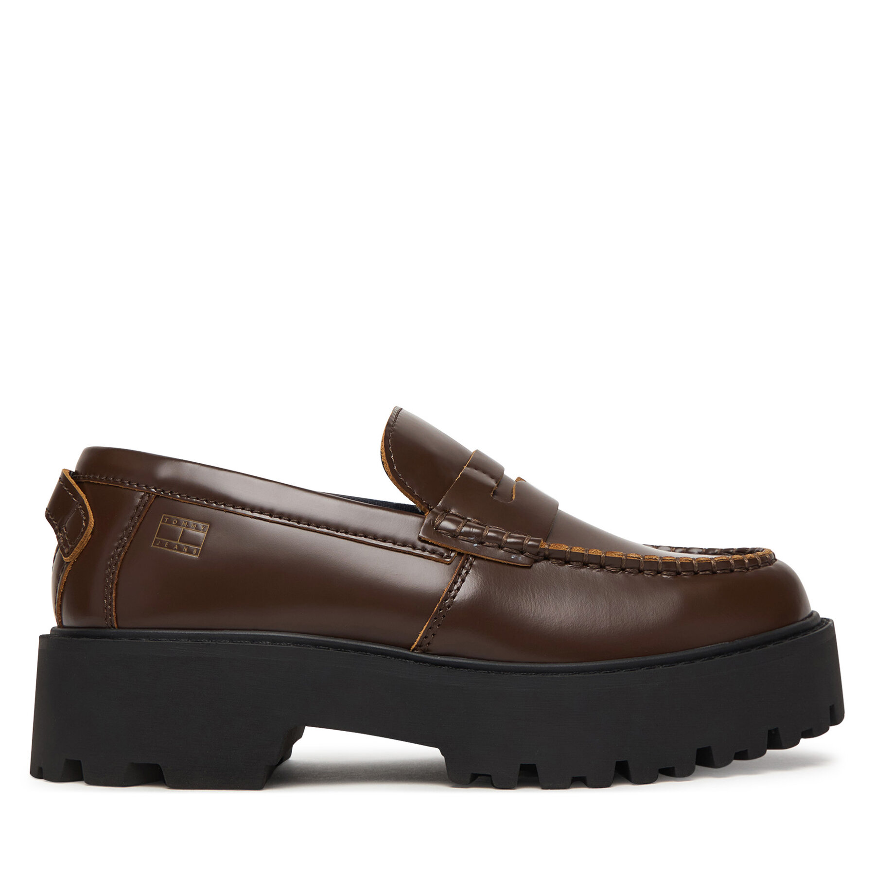Loafers Tommy Jeans Archive '01 Leather Loafer EN0EN03022 Maro
