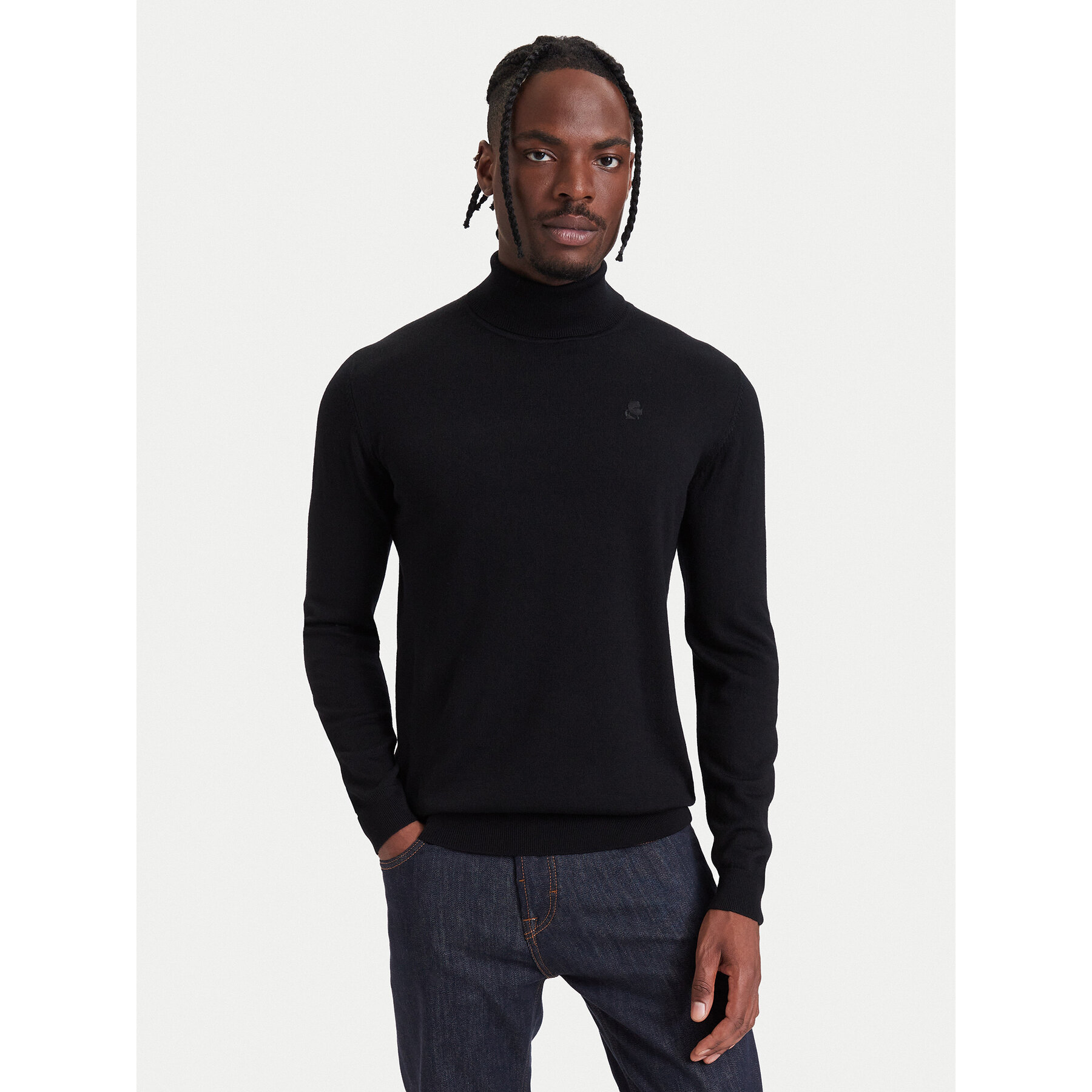 KARL LAGERFELD Rollkragenpullover 655058 564399 Schwarz Regular Fit