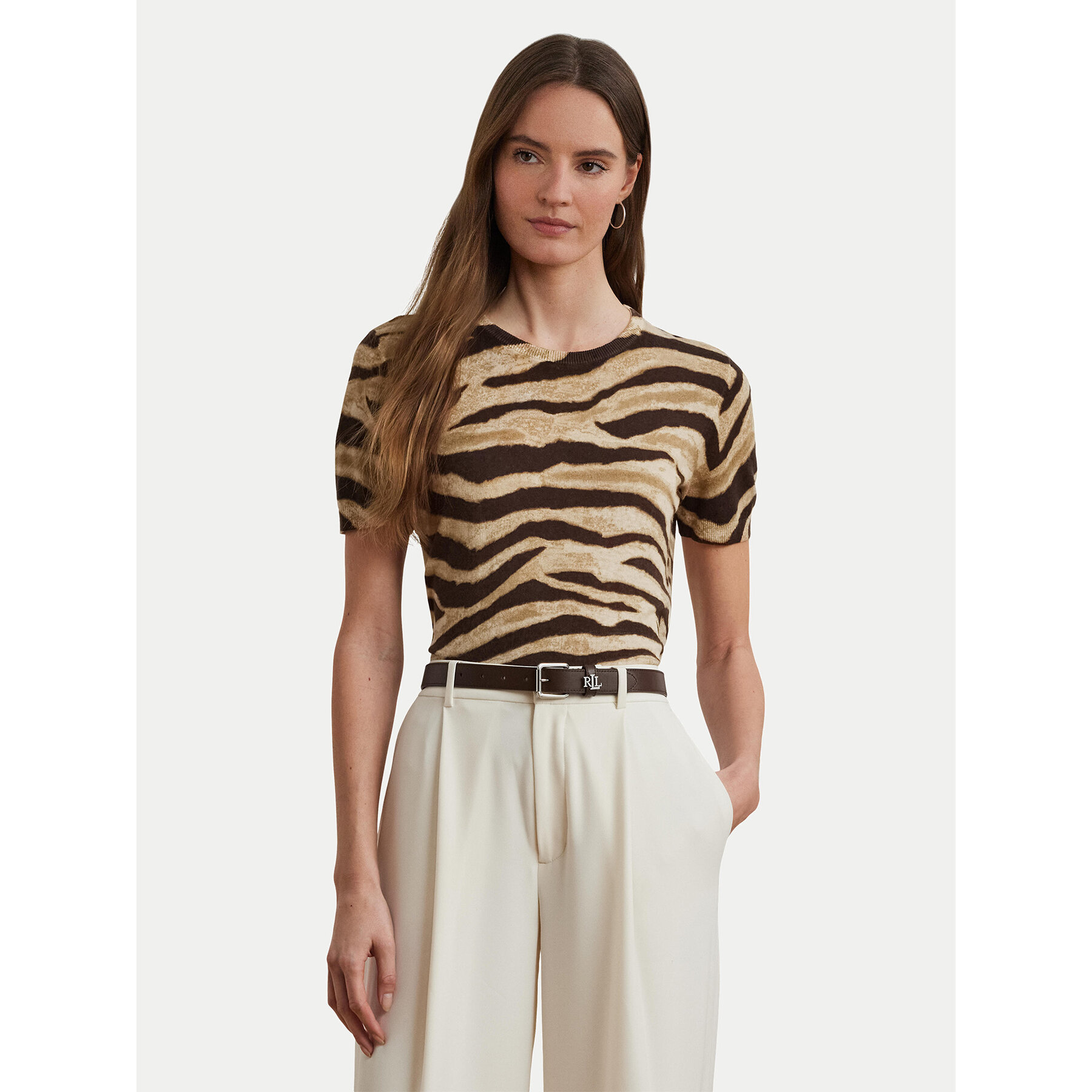 LAUREN RALPH LAUREN Bluse 200971372001 Beige Regular Fit
