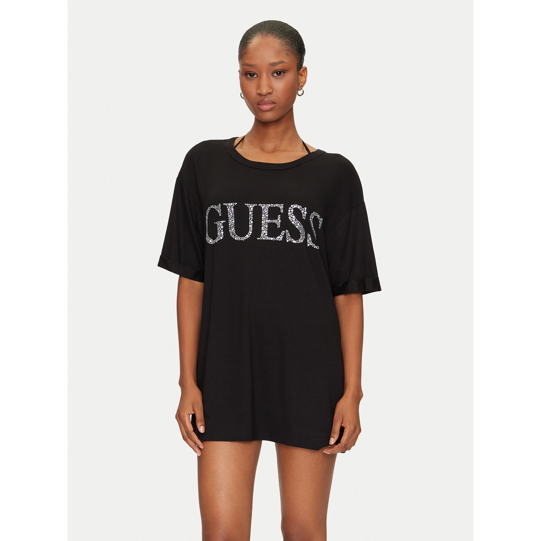 Guess T-Shirt E5GI07 K68D2 Μαύρο Regular Fit