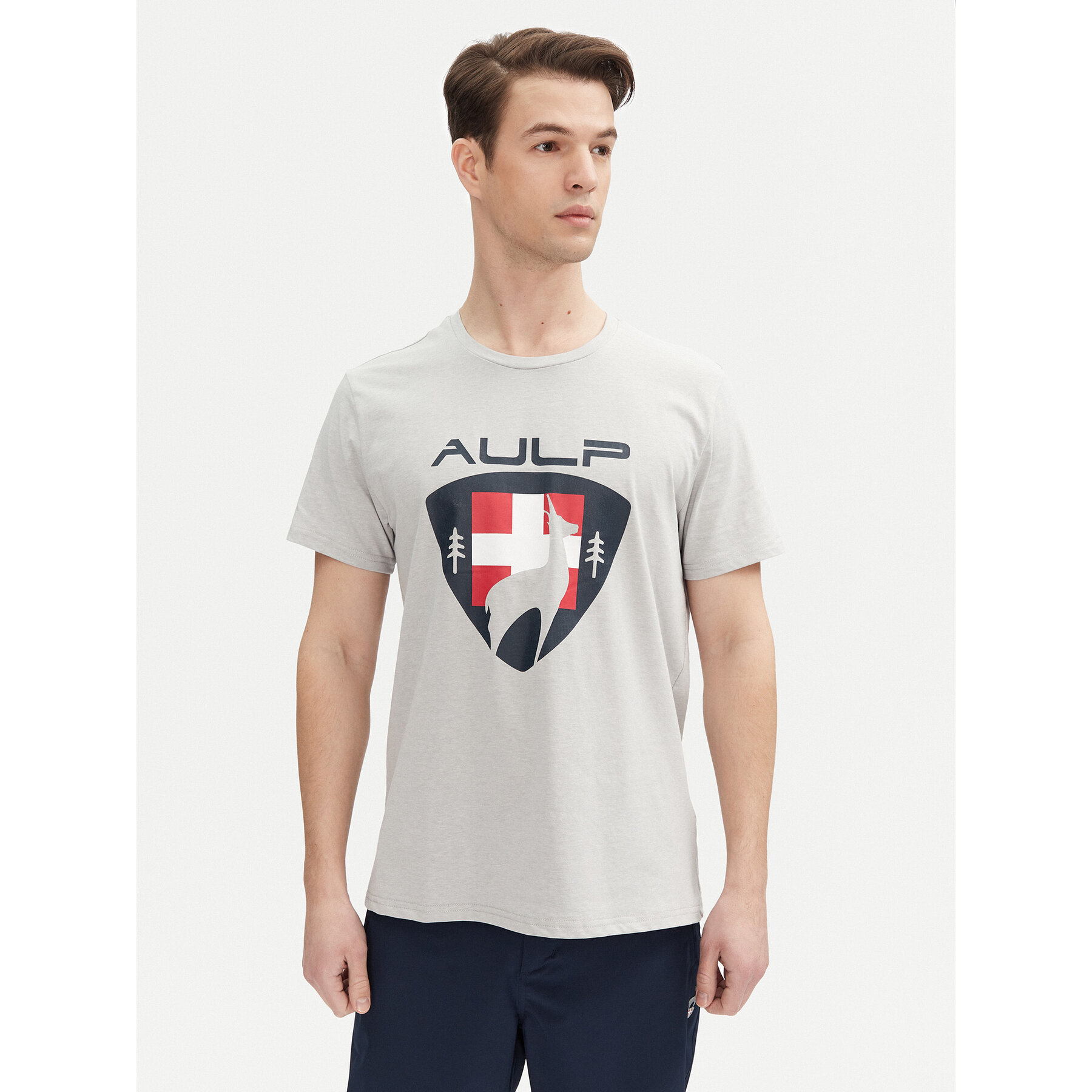 Aulp Aulp T-Shirt Roque Γκρι Regular Fit