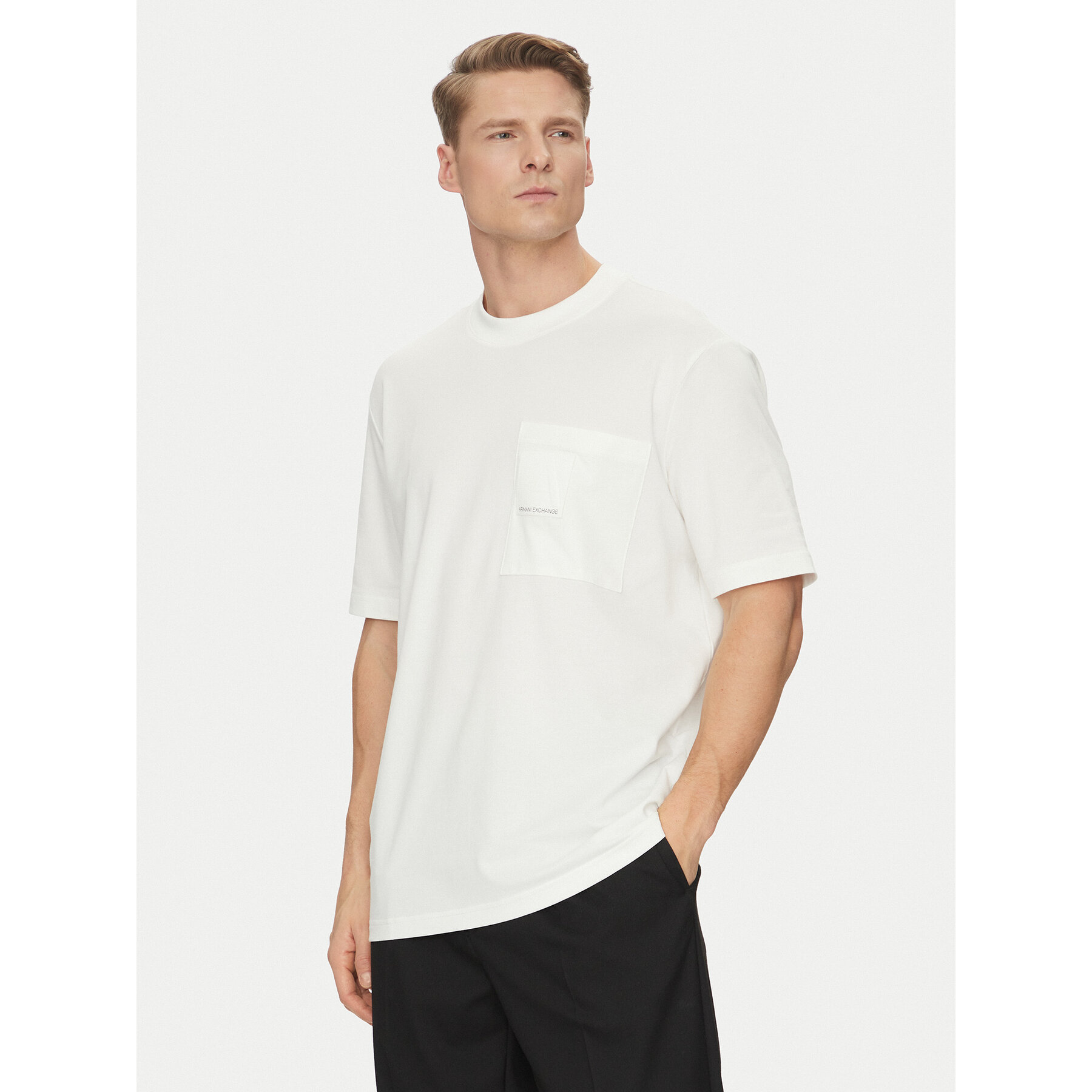 Armani Exchange T-Shirt 6DZMJC ZJXHZ 1116 Λευκό Regular Fit