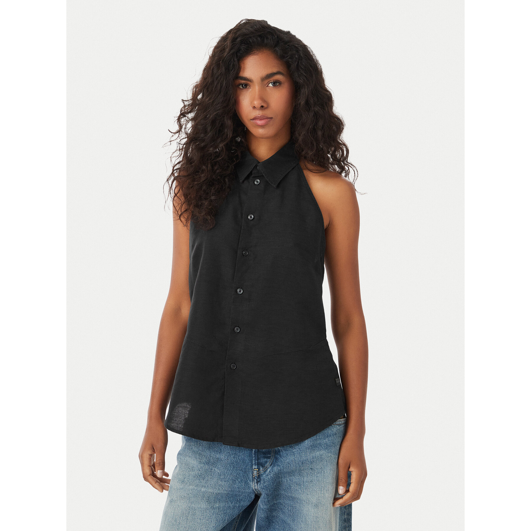 G-Star Raw Top Fluid D29383-E515 Schwarz Regular Fit