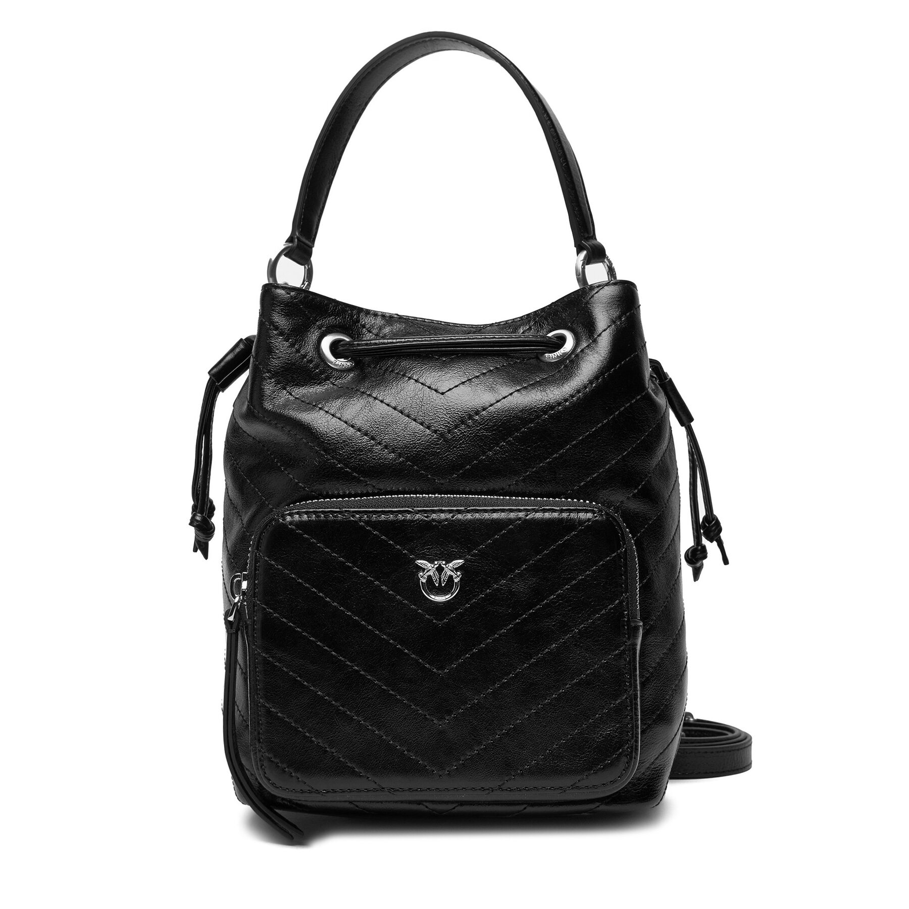 PINKO Τσάντα PINKO Cargo Bucket Vitello Al 25-26 PLTT 105112 A2JC Μαύρο