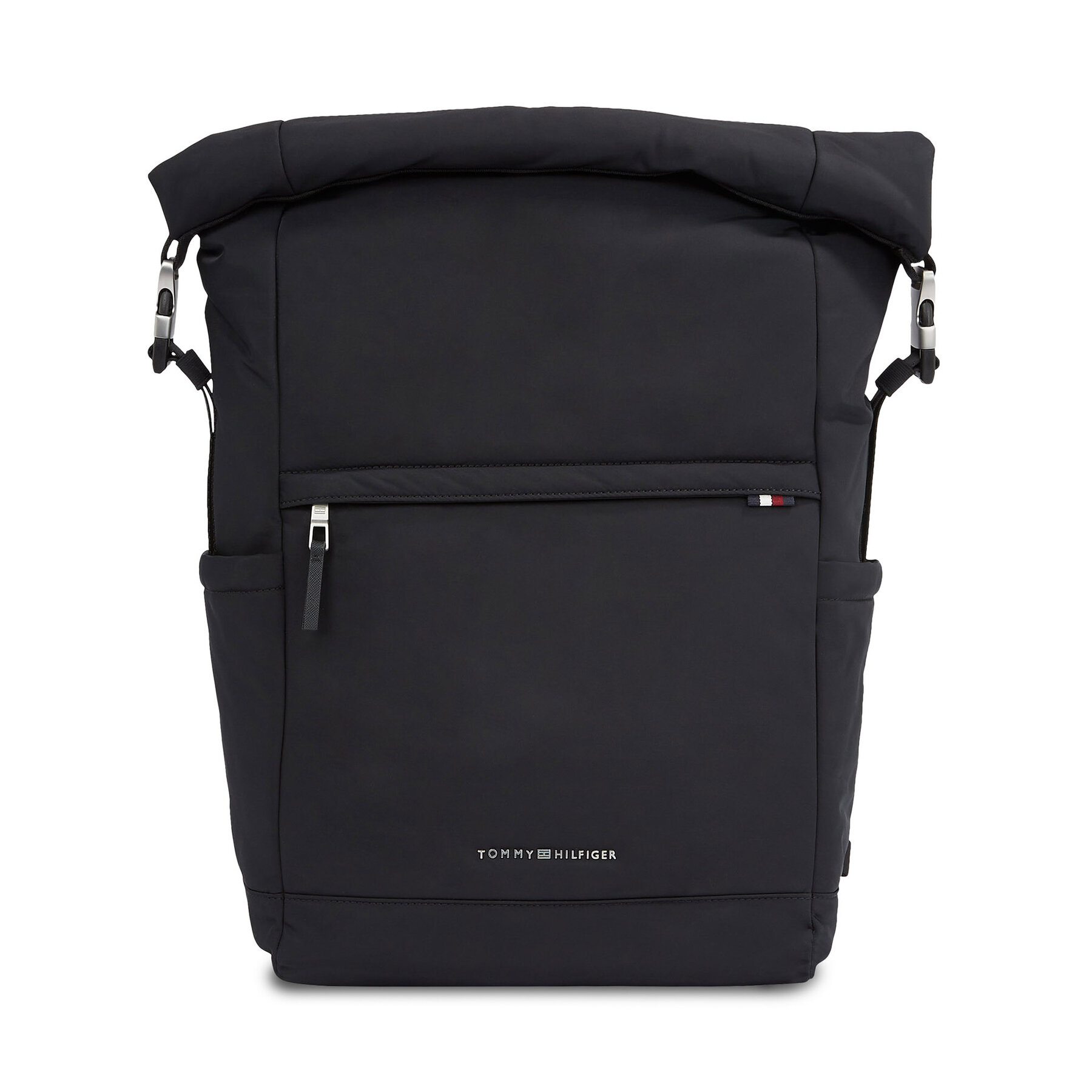 Męski Plecak Tommy Hilfiger Czarny Th Signature Rolltop Backpack AM0AM12221