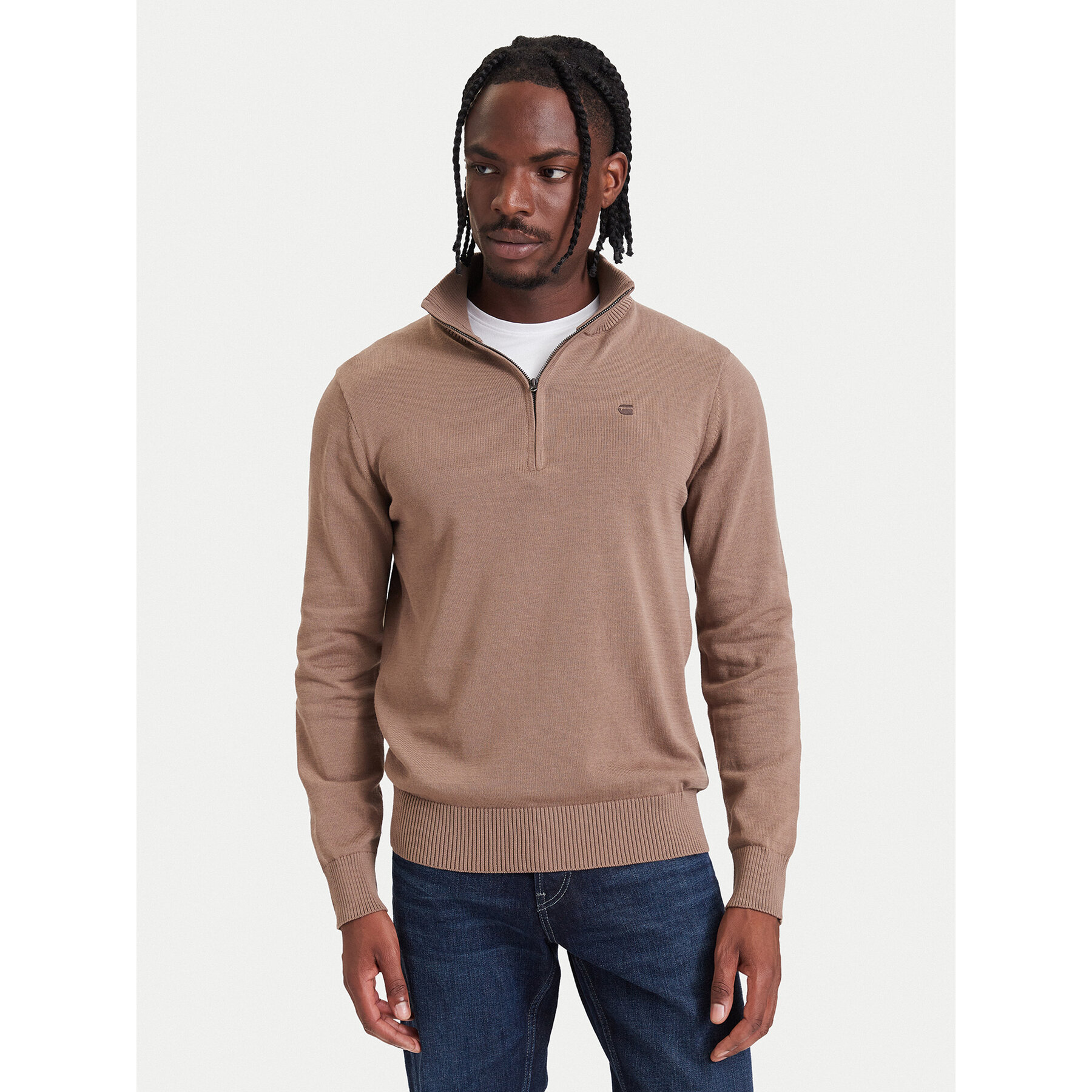 G-Star Pullover Refined D30783-E813 Dunkelbeige Regular Fit