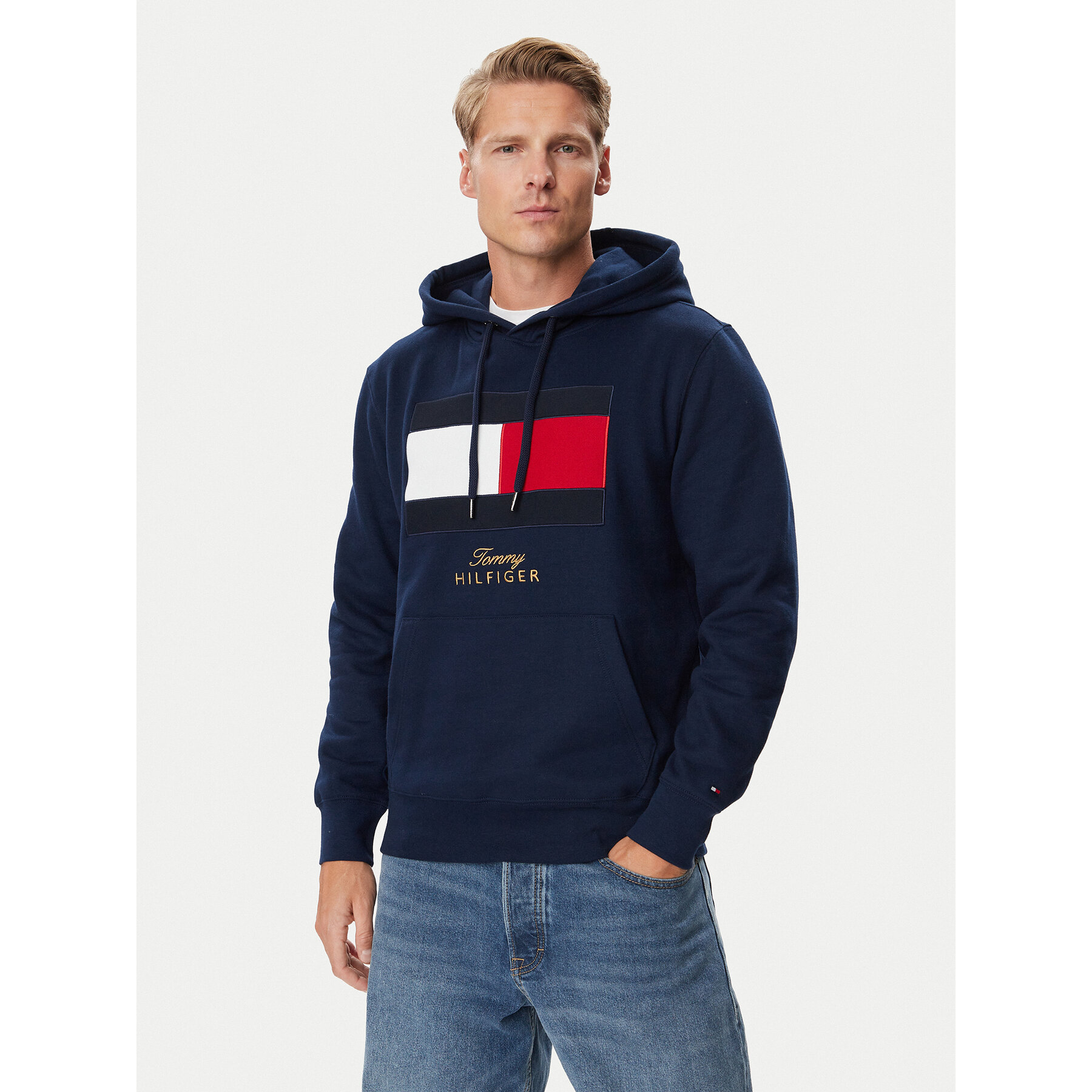 Tommy Hilfiger Sweatshirt Gifting Flag MW0MW45189 Dunkelblau Regular Fit