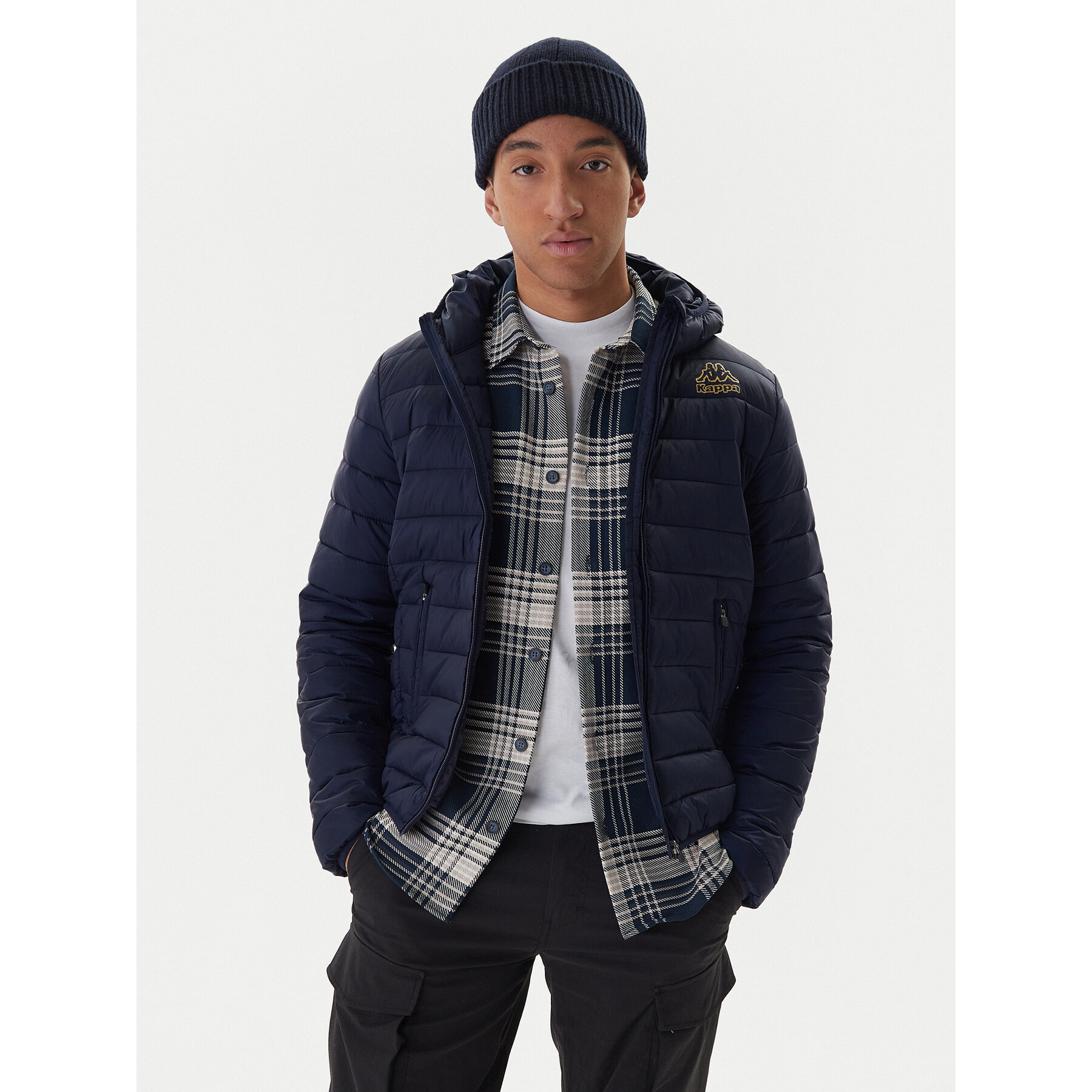 Kappa Übergangsjacke Logo Astrom 34243TW Dunkelblau Regular Fit