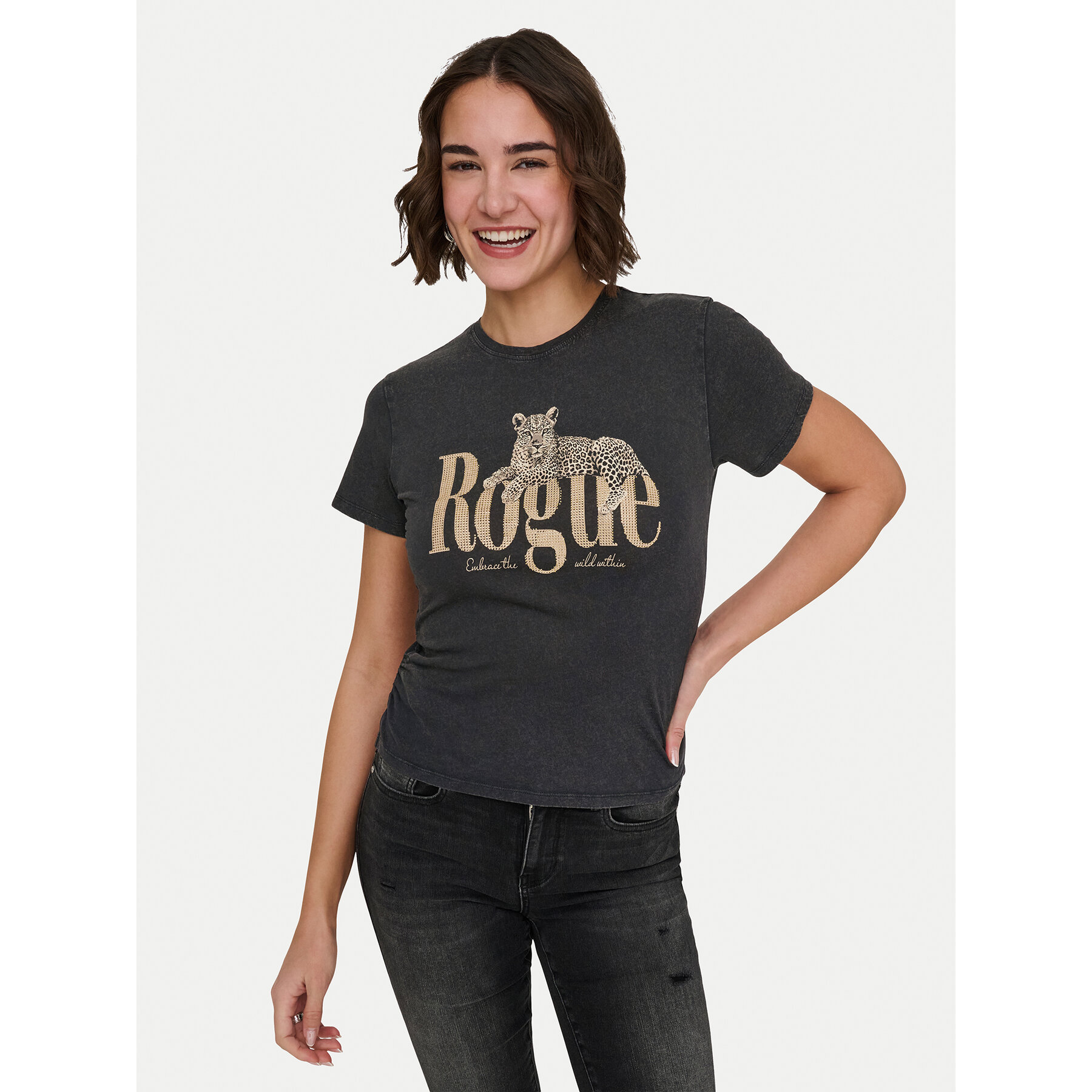 ONLY T-shirt Lucy 15346760 Crna Regular Fit