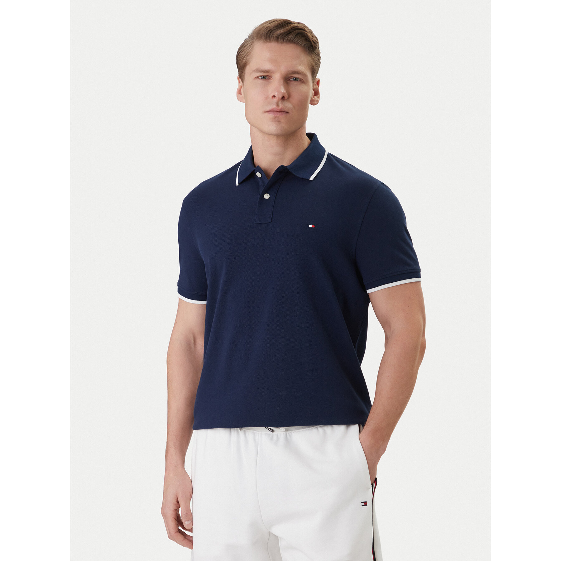 Tommy Hilfiger Poloshirt Pique MW0MW42748 Dunkelblau Regular Fit