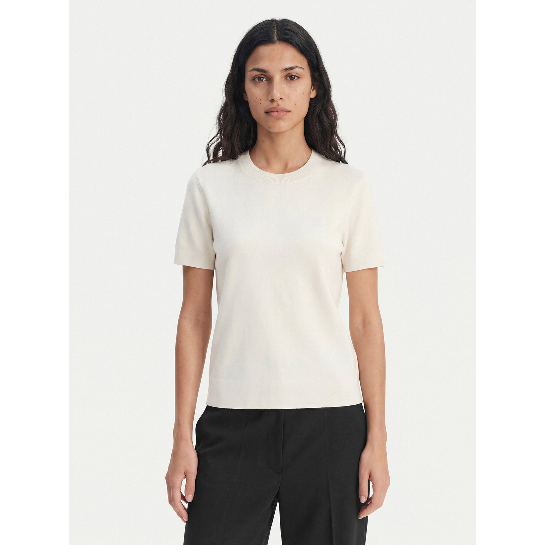 Calvin Klein T-Shirt LV147E303G Écru Regular Fit