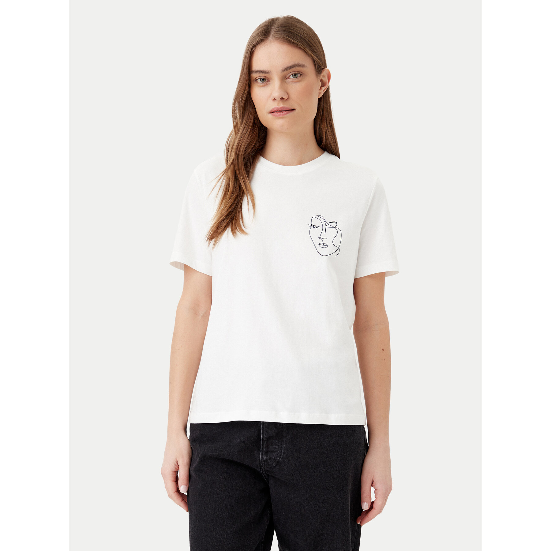 Vila T-shirt Sybilla 14103247 Bianco Regular Fit