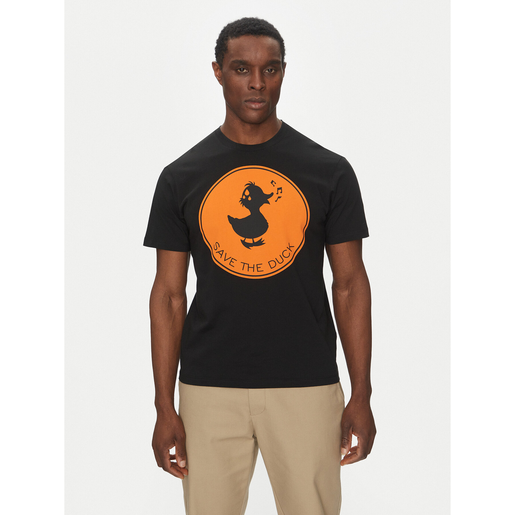 Save The Duck Marškinėliai DT0825M BESY20 Juoda Regular Fit