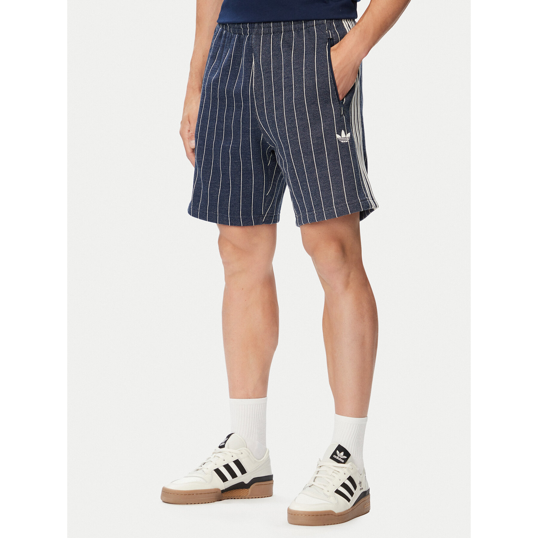 adidas Sportshorts Pinstripes Shorts KR9706 Dunkelblau Regular Fit