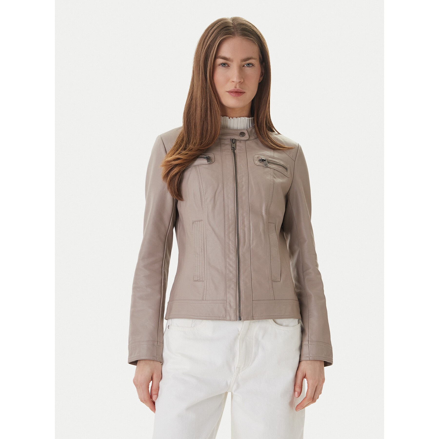 ONLY Jacke aus Kunstleder Bandit 15081400 Beige Regular Fit