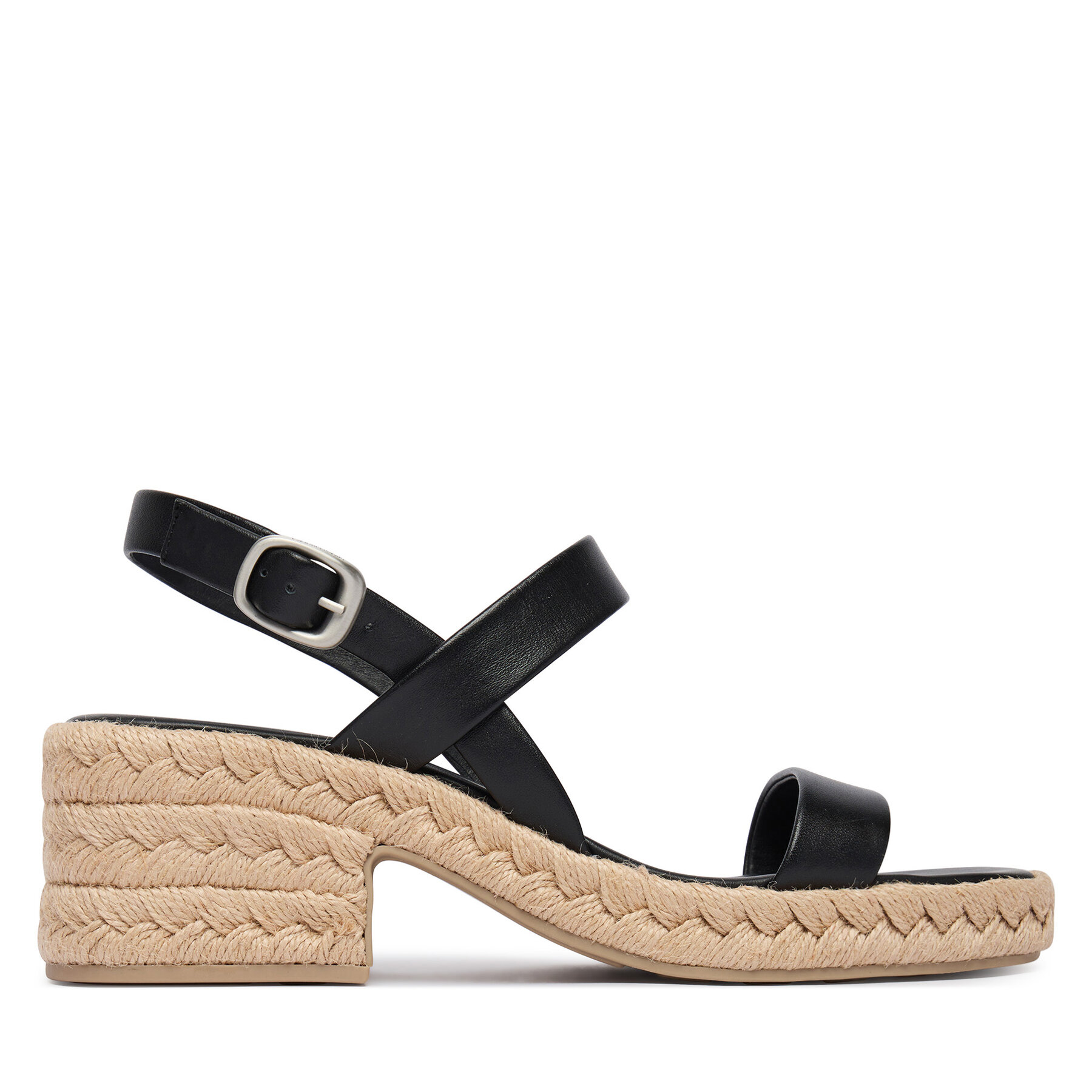 Sandale Calvin Klein Block Heel Espa 50 Slingb Lth HW0HW02903 Crna