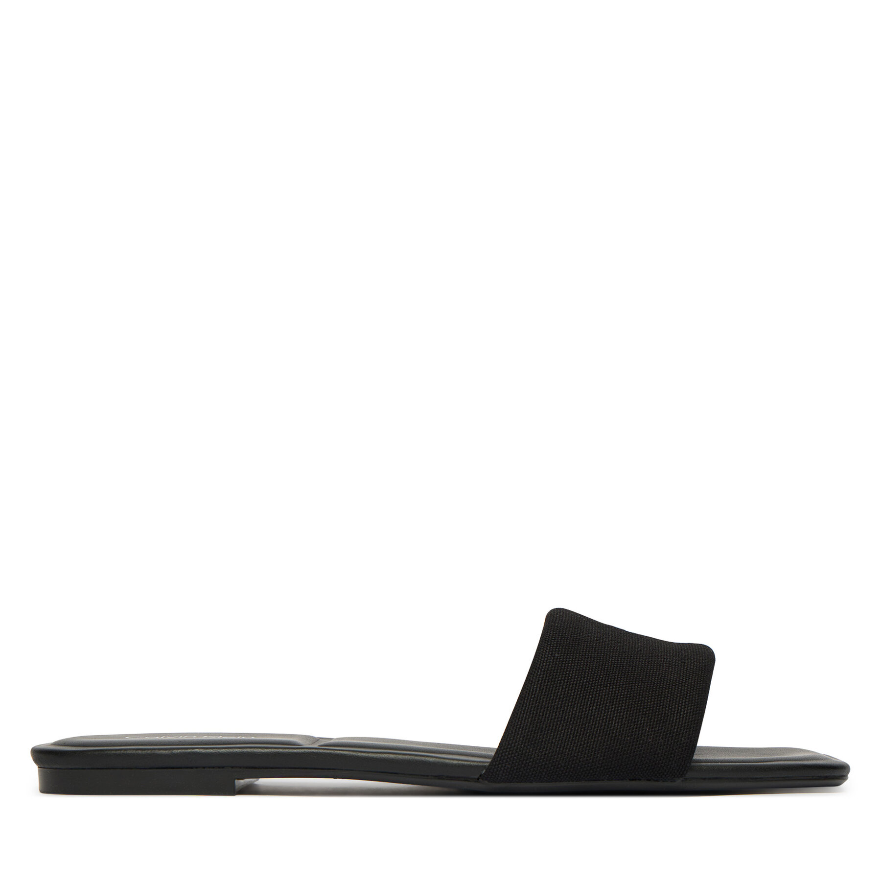 Παντόφλες Calvin Klein Square Flat Sndl Canvas Hw HW0HW03129 Μαύρο