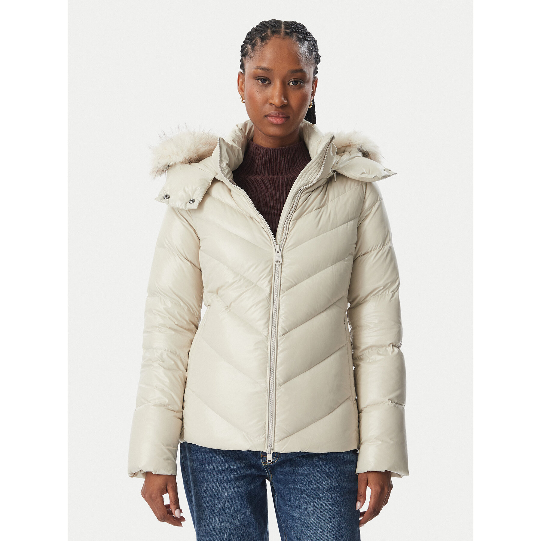 Hetregó Daunenjacke Inari 8R624KF 26W004 Creme Slim Fit