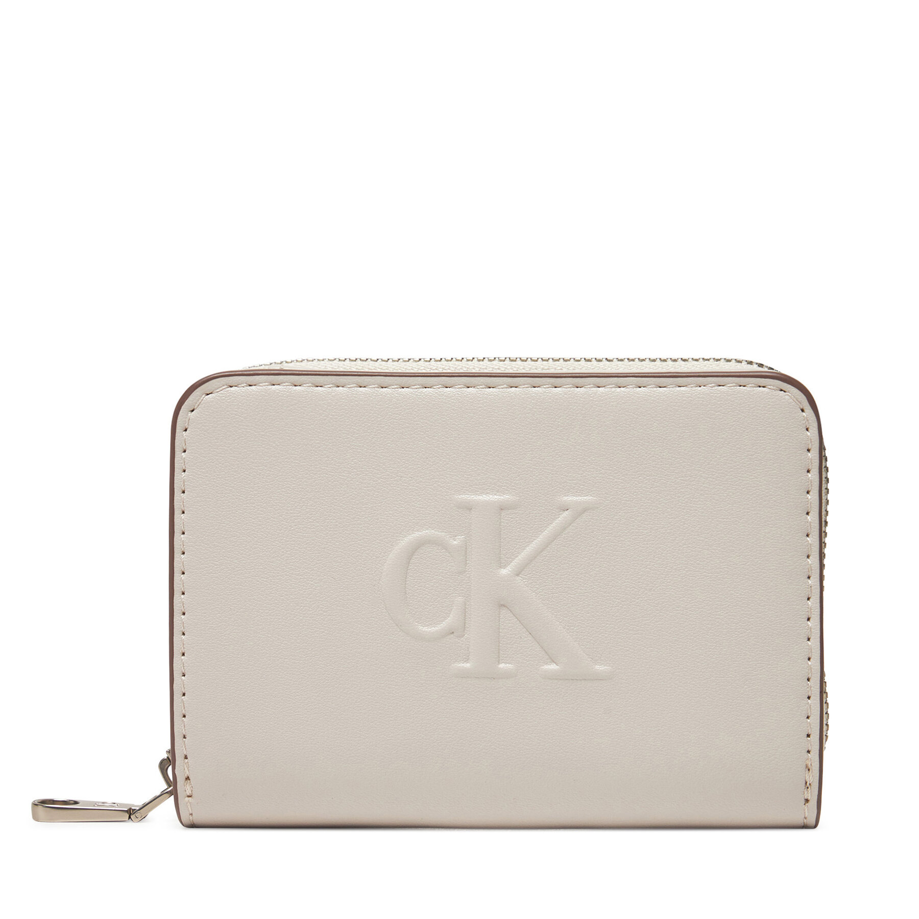Női pénztárca Calvin Klein Jeans Sculpted Med Zip Around Wallet LV04K1004G Ekru