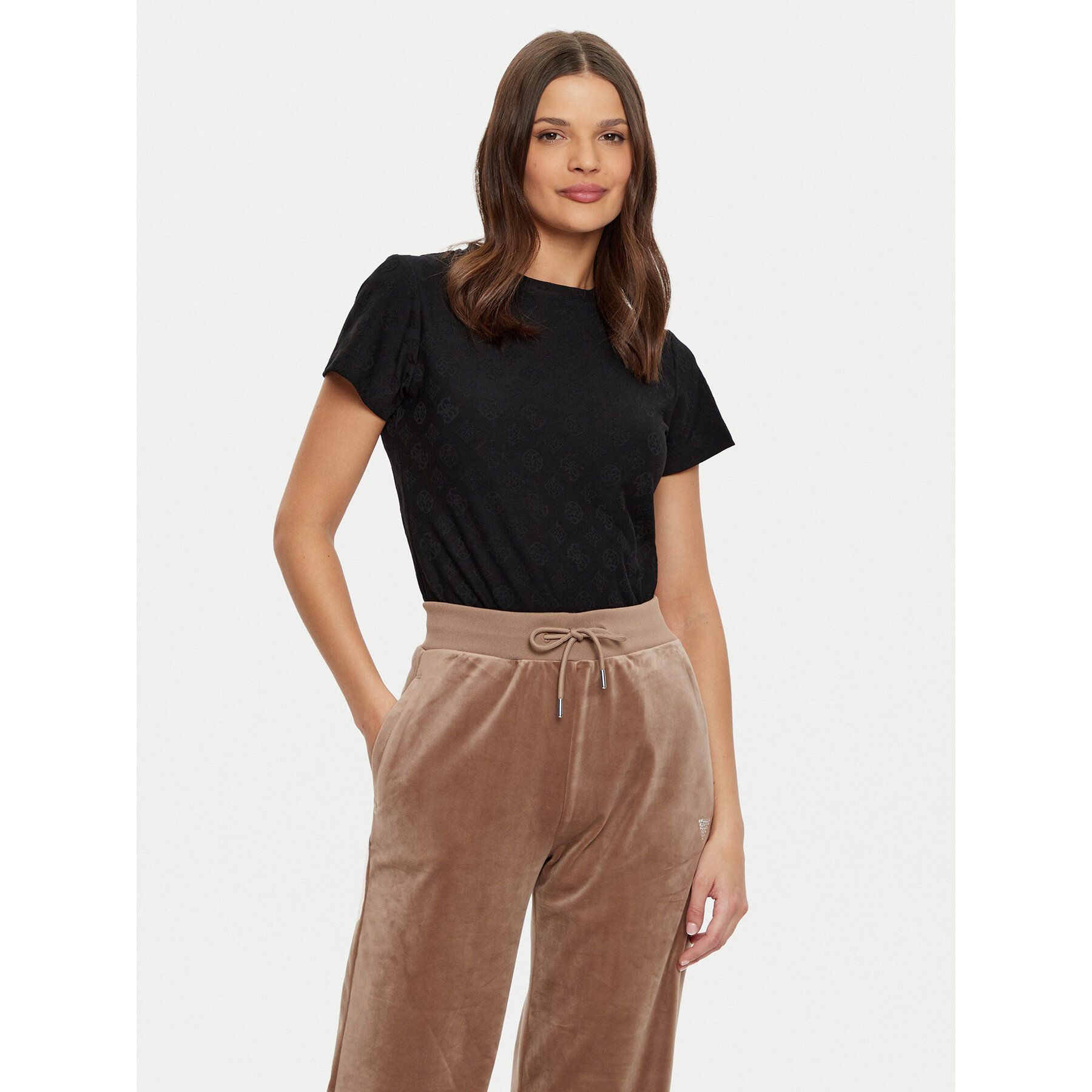 Guess T-Shirt V5RI02 KCLG2 Εκρού Regular Fit