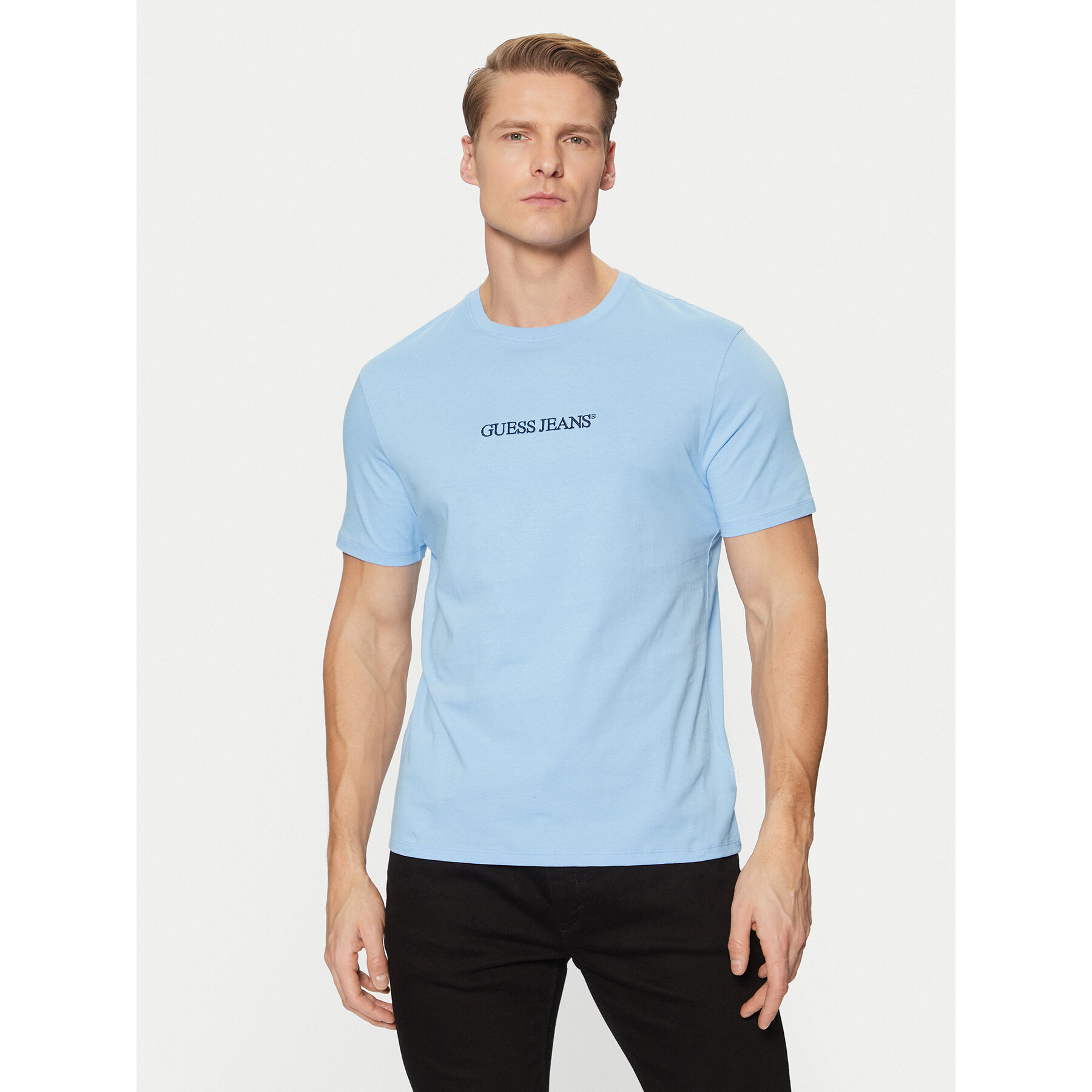 Guess Jeans T-shirt M4YI52 K8HM0 Blu Slim Fit