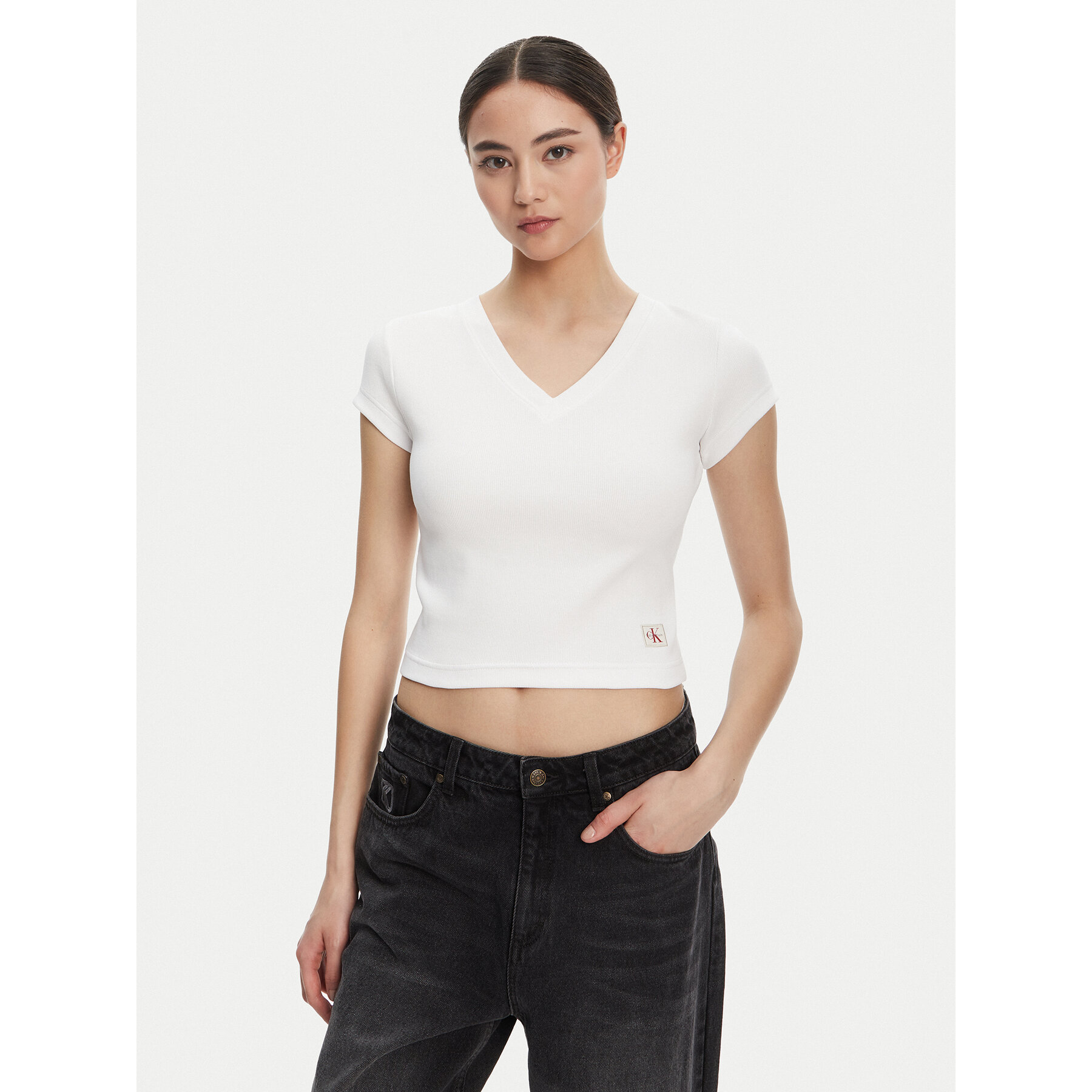 Calvin Klein Jeans T-shirt LV047C910G Bijela Regular Fit