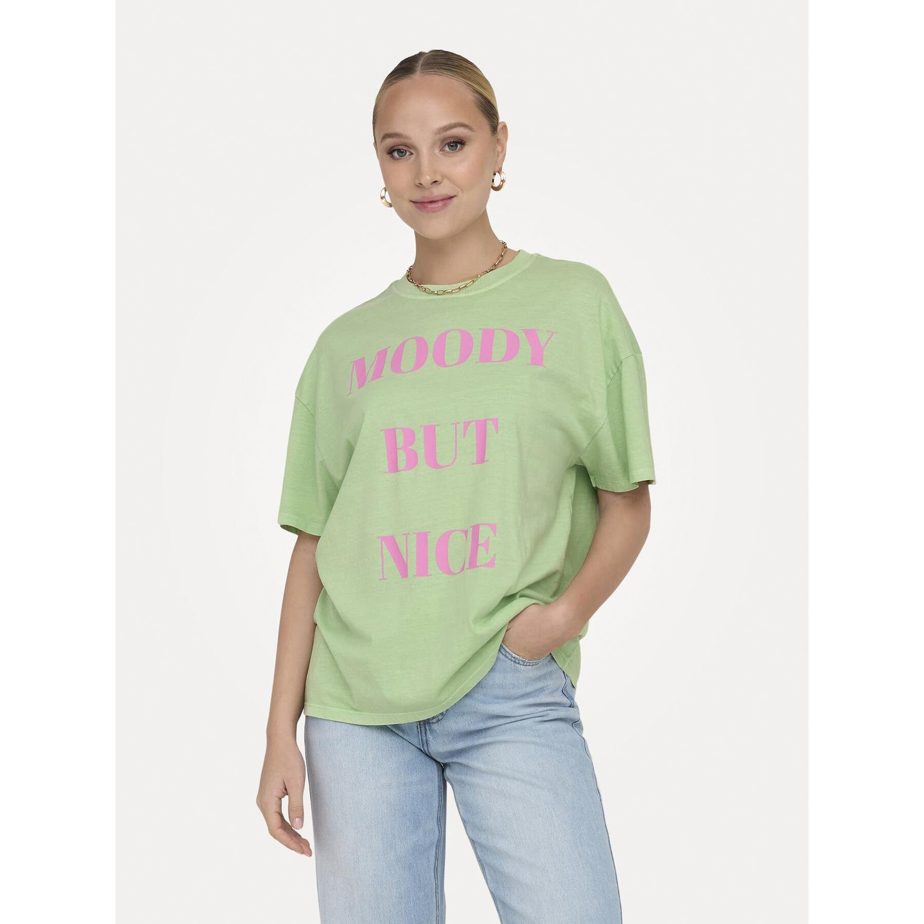 ONLY T-Shirt Rilly 15316994 Πράσινο Regular Fit