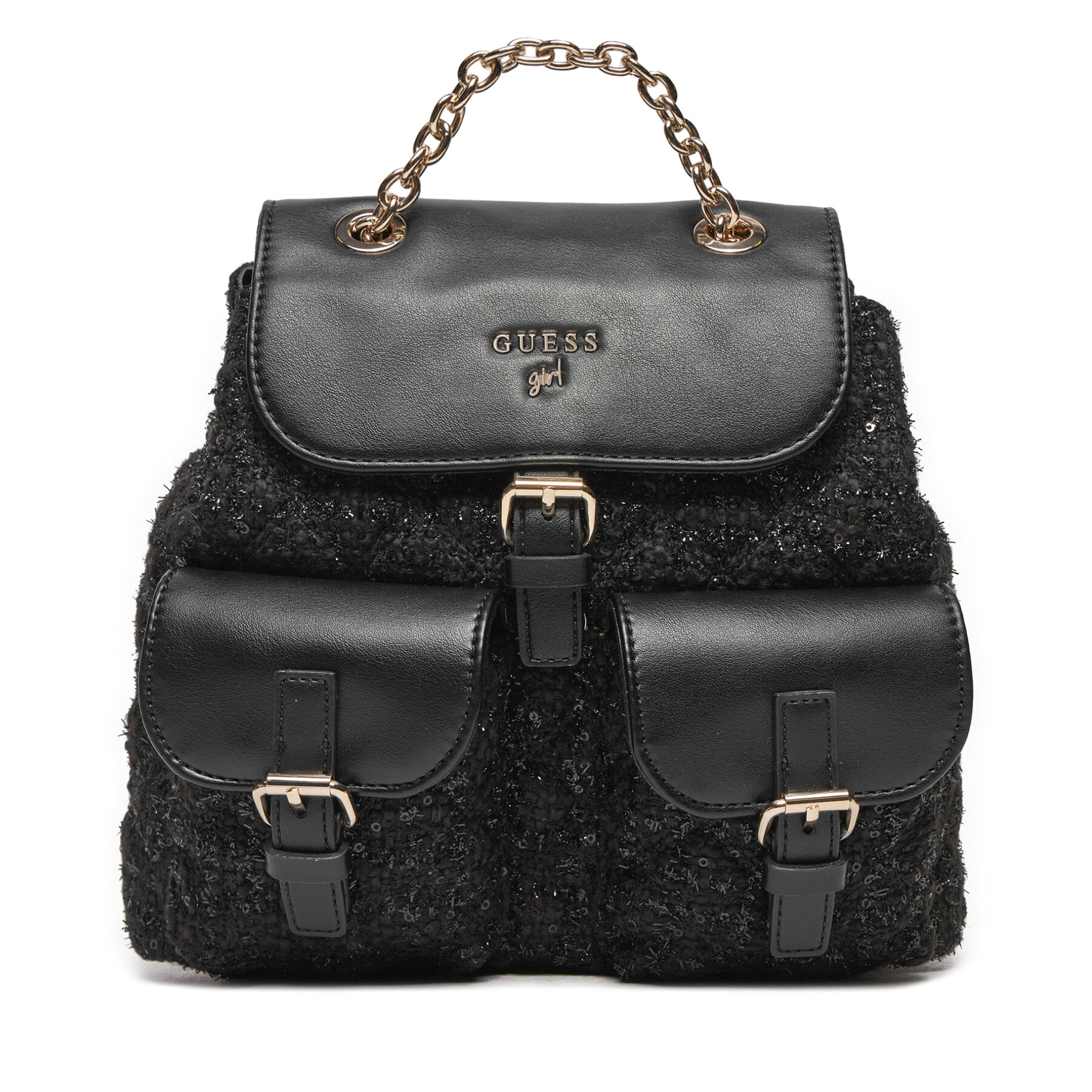 Rucksack Guess Tweed Backpack J4BZ36 WGLX0 Schwarz