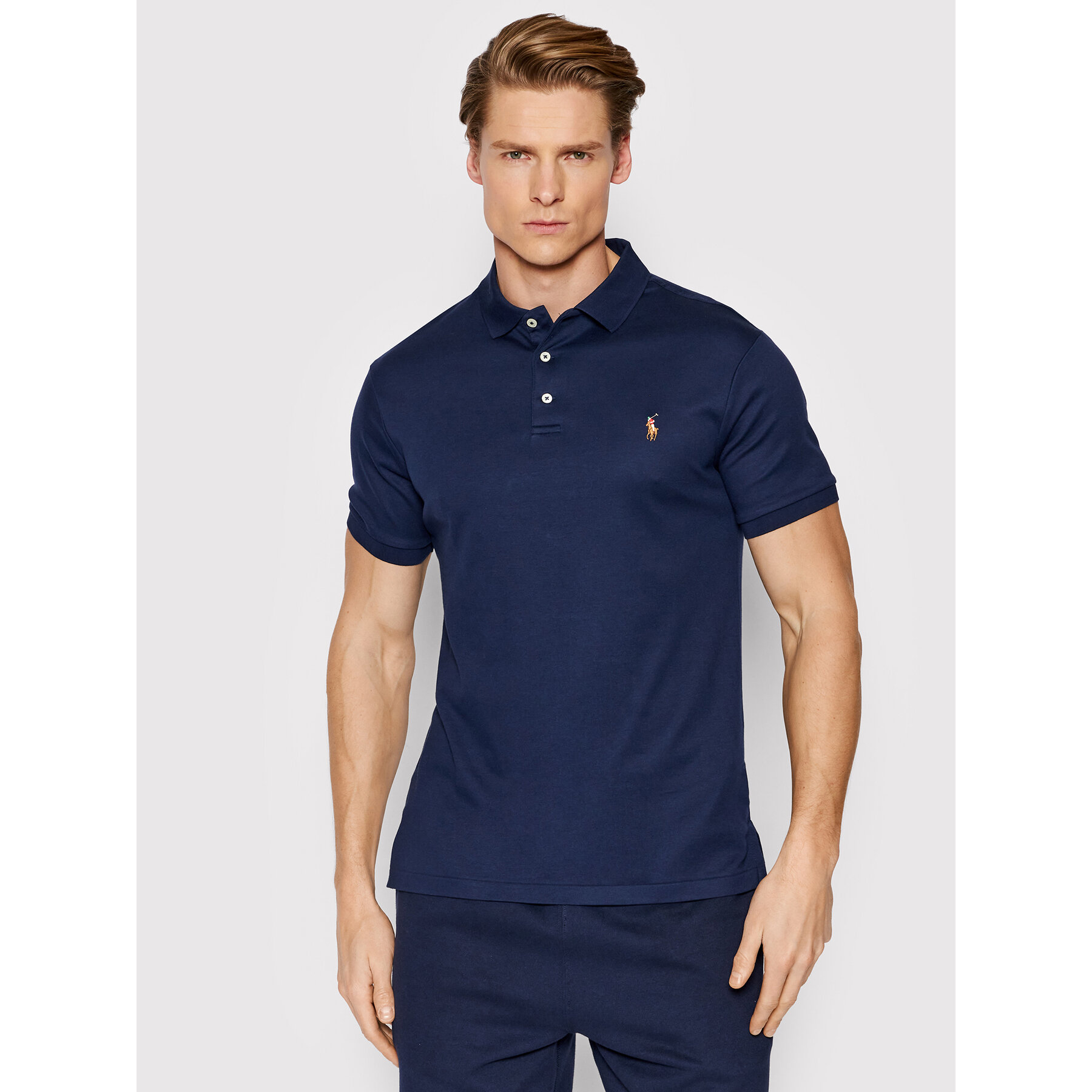 Polo Ralph Lauren Poloshirt 710685514003 Dunkelblau Slim Fit