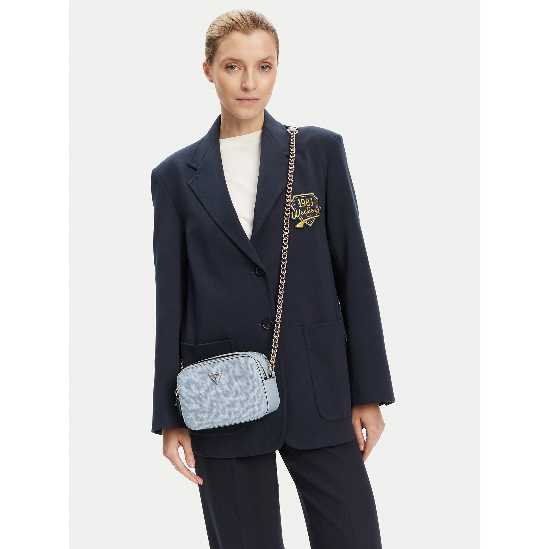 Ročna torba Guess Noelle II HWZG96 72140 Svetlo modra