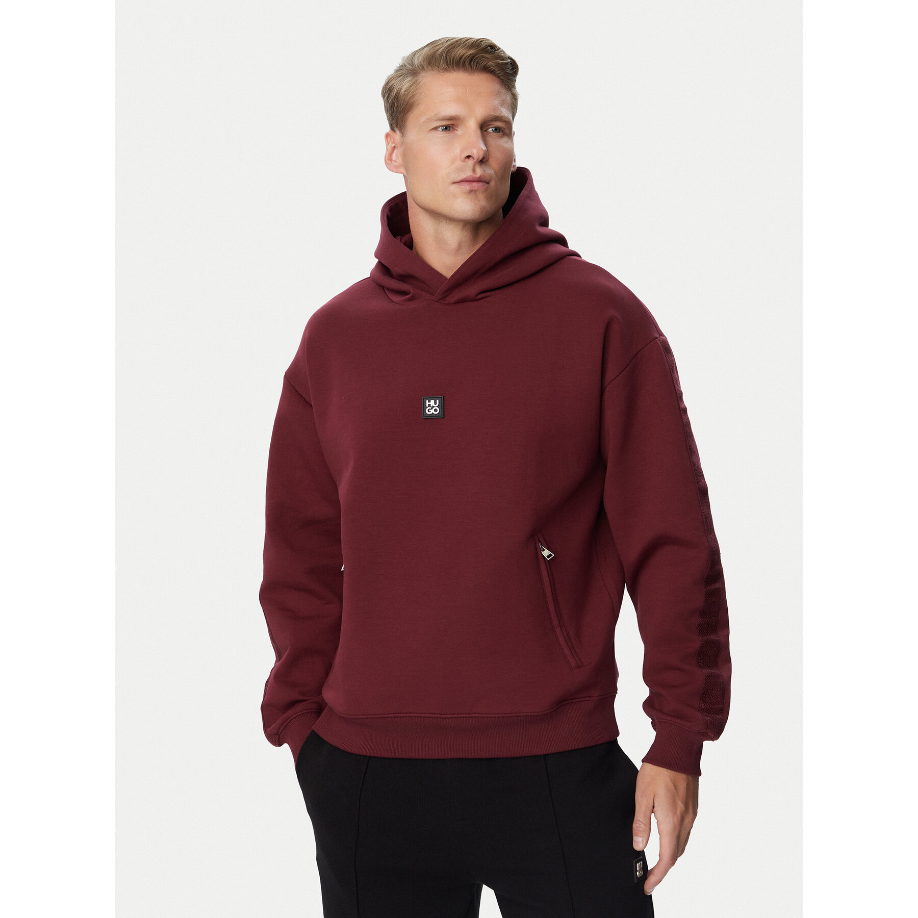 HUGO Sweatshirt Deryhood 50567948 Dunkelrot Regular Fit
