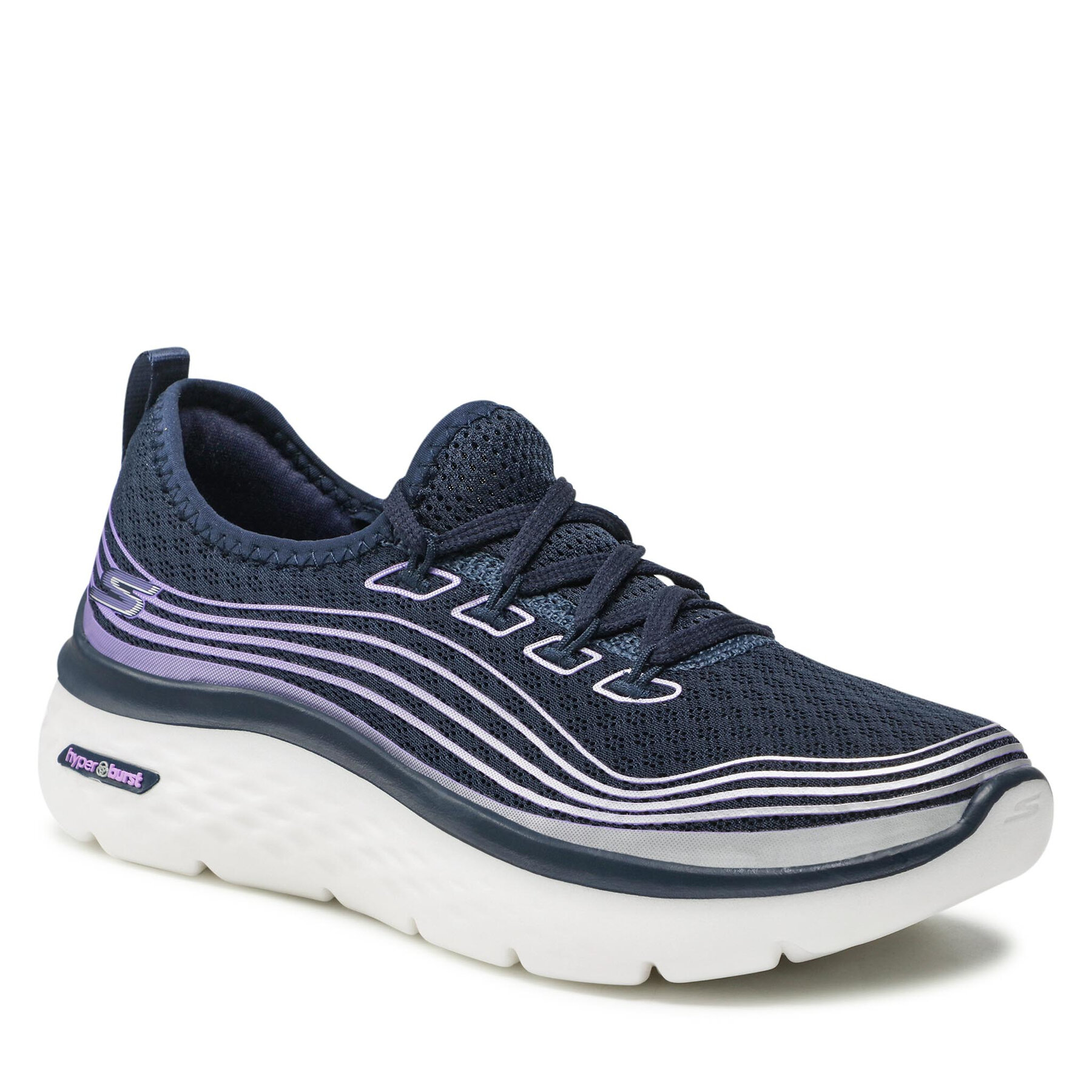 Sneakers Skechers Go Walk Hyper Burst 124599/NVLV Navy/Lavender epantofi.ro imagine noua