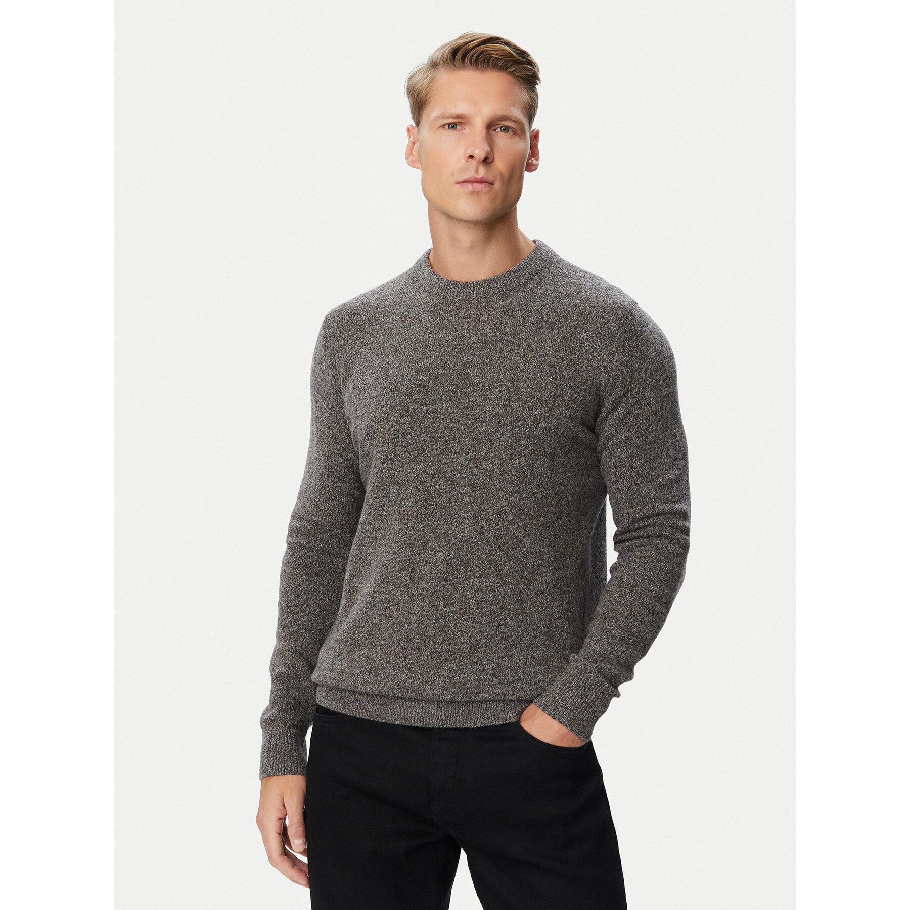 Barbour Pullover Tisbury MKN0844GY78 Grau Regular Fit