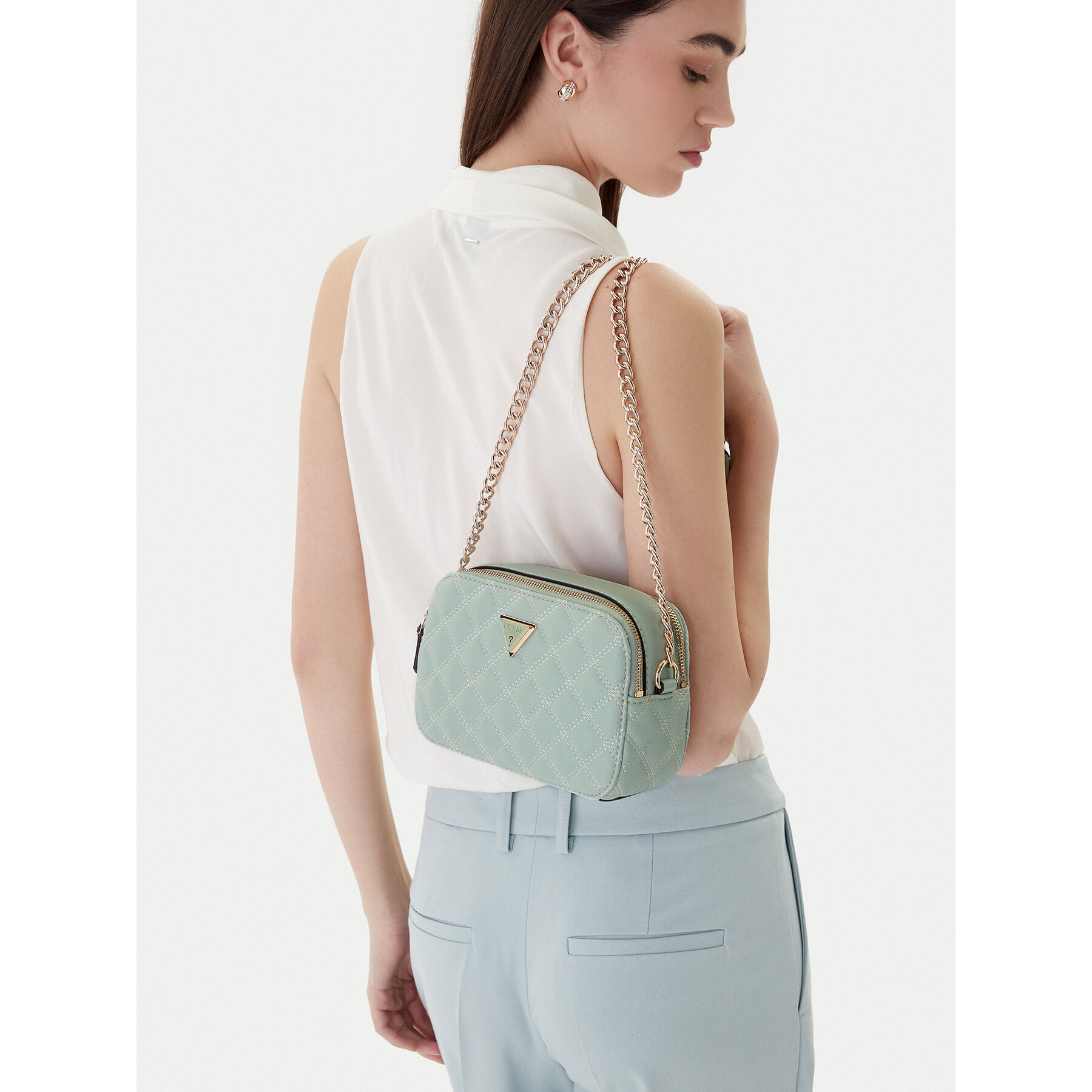 Ročna torba Guess Giully II HWBQ96 73140 Zelena