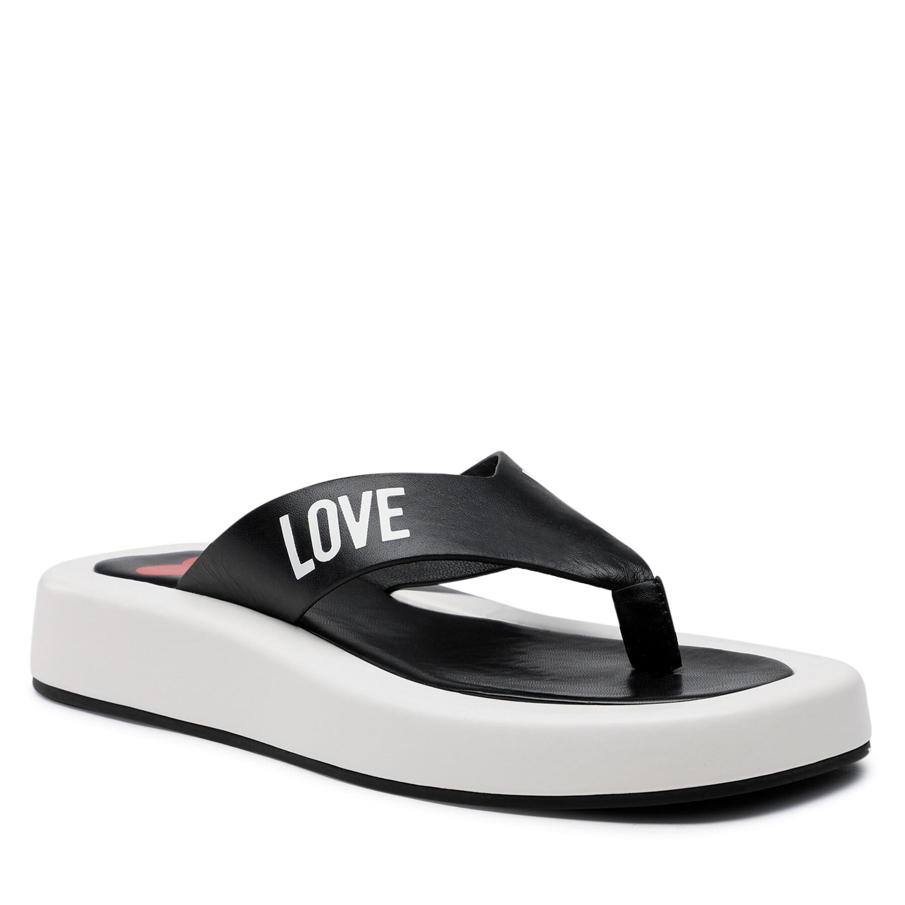 Flip flop LOVE MOSCHINO JA28293G0EIE300A Nero/Bianco epantofi-Femei-Șlapi imagine super redus 2022