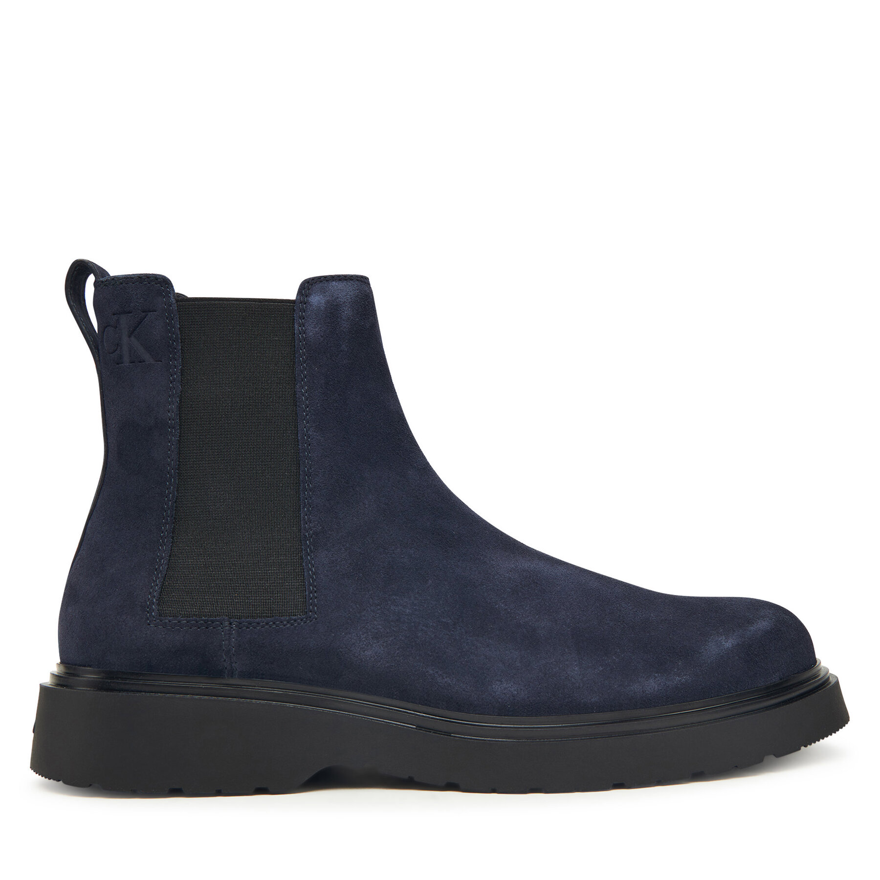 Členková obuv s elastickým prvkom Calvin Klein Combat Ess Chelsea Boot Su YM0YM01372 Tmavomodrá