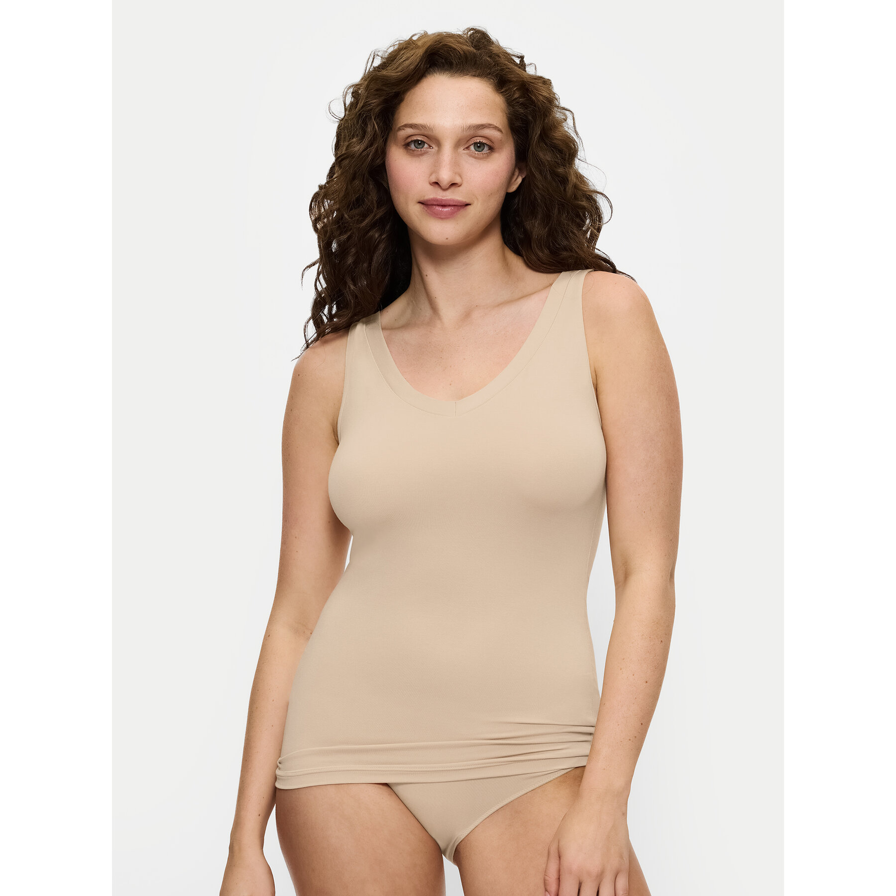 Triumph Τοπ Sense Of Modal 10224796 Μπεζ Slim Fit