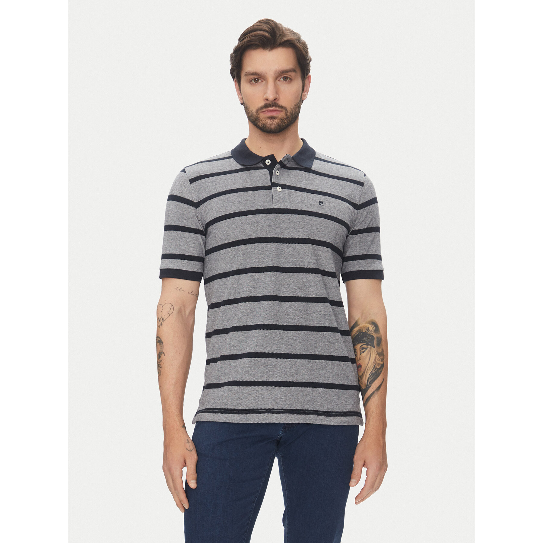 Pierre Cardin Polo C5 21414.2115 Σκούρο μπλε Slim Fit