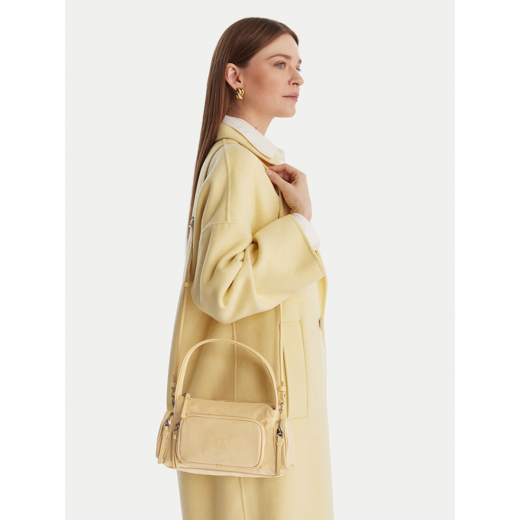 Дамска чанта Calvin Klein Pocket Nylon Bag W/Strap LV04F3132G Жълт