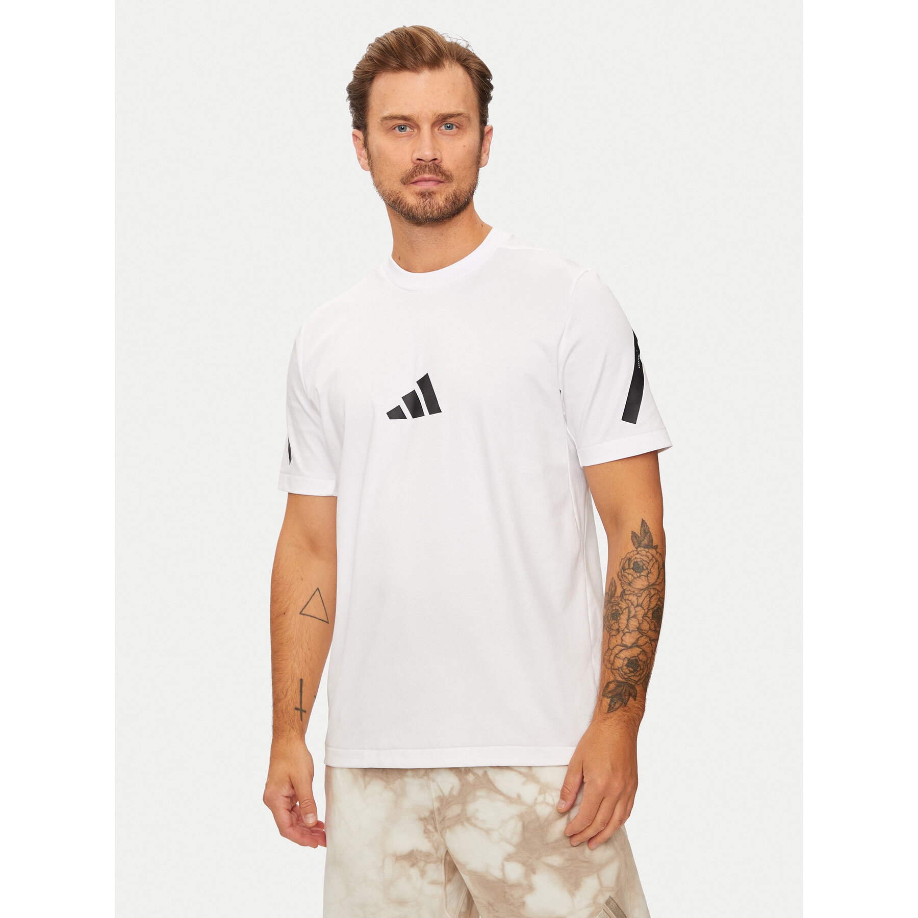 adidas T-Shirt Z.N.E. JE3078 Λευκό Regular Fit