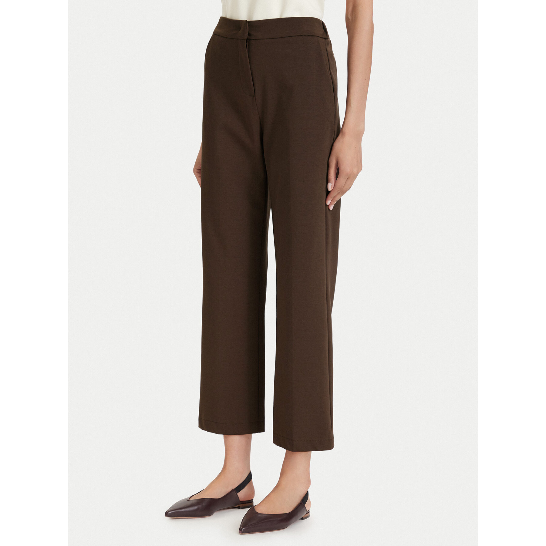 Maryley Stoffhose 26EB527/06MO Dunkelbraun Regular Fit