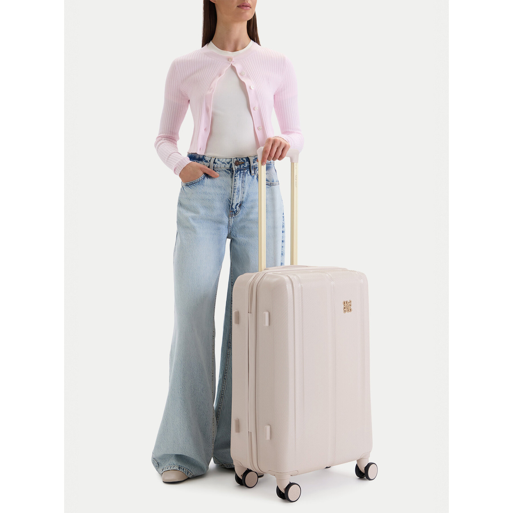 Valiză medie Nine West CEO-NW-M-004-09 PINK Roz deschis