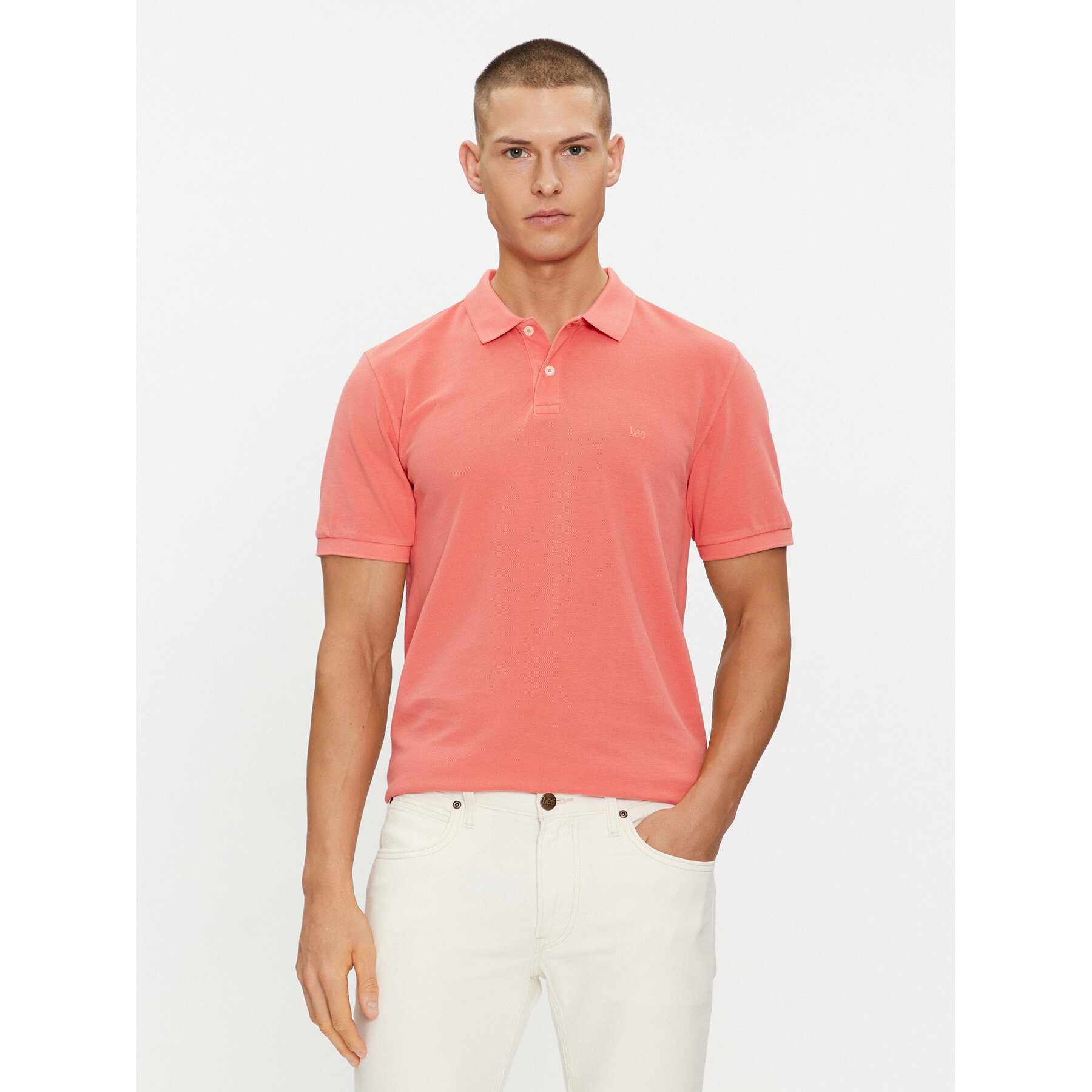 Lee Polo 112349955 Rosso Regular Fit