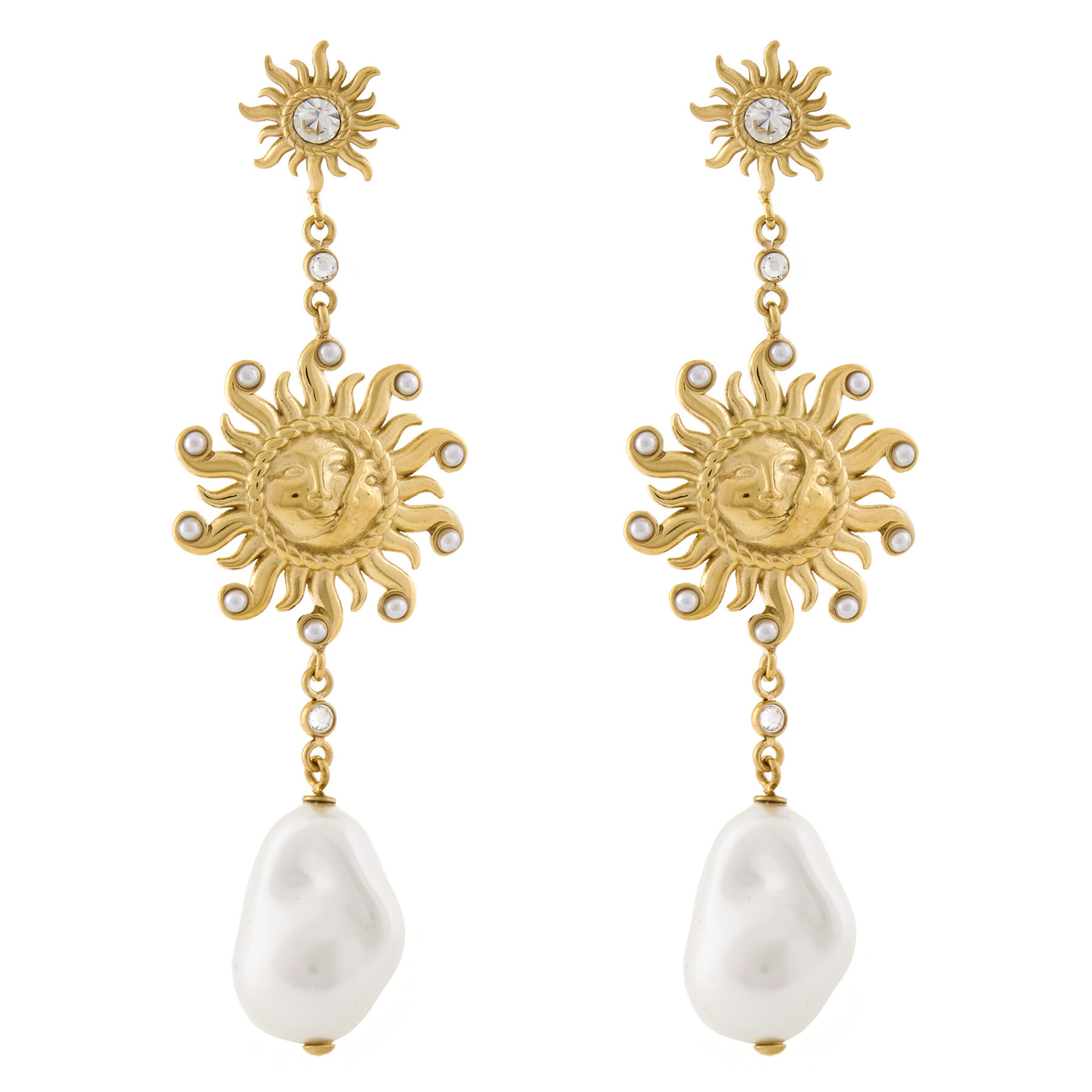 Обици Guess JUBE05 087JW Златист