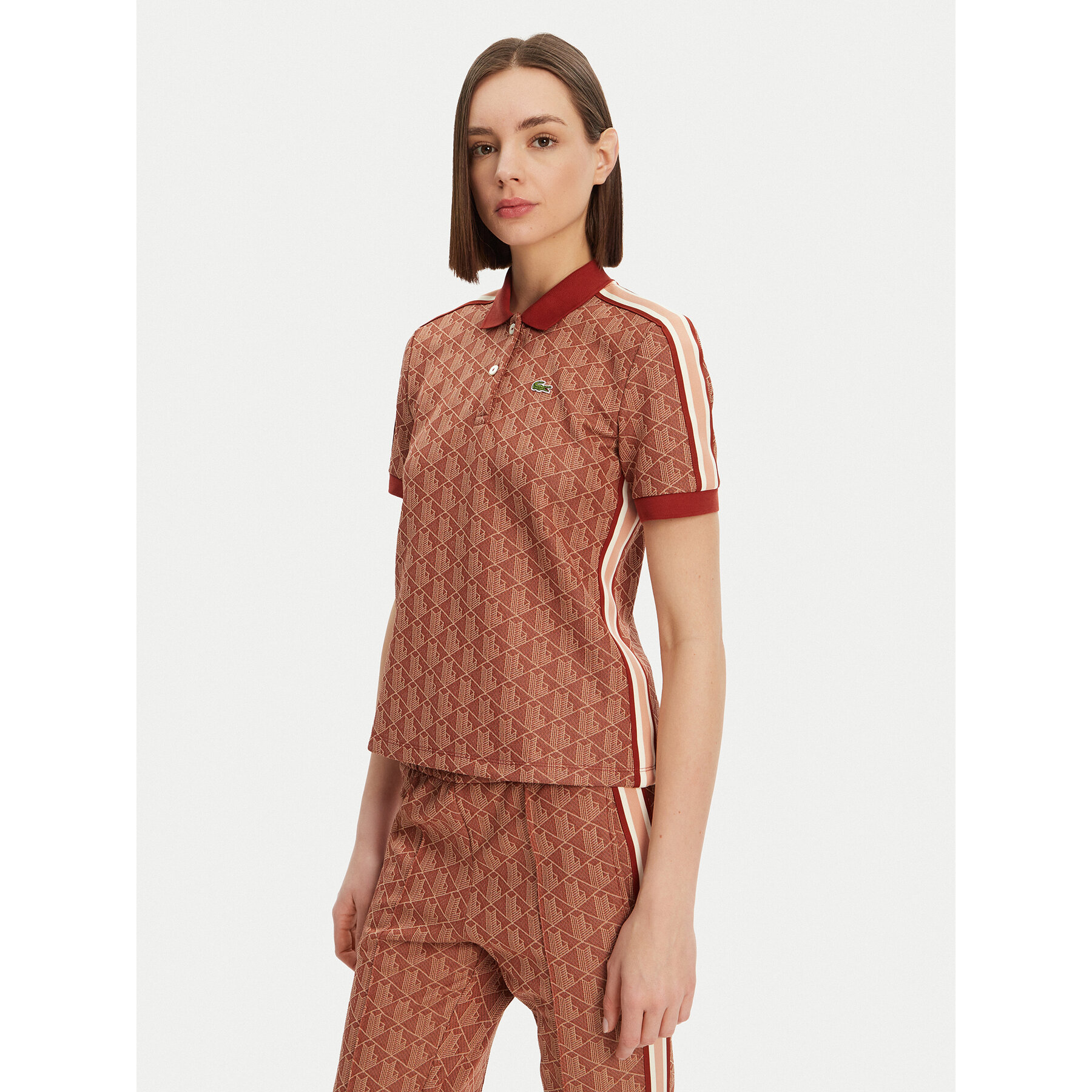 Lacoste Polo DF3364 Marrone Slim Fit