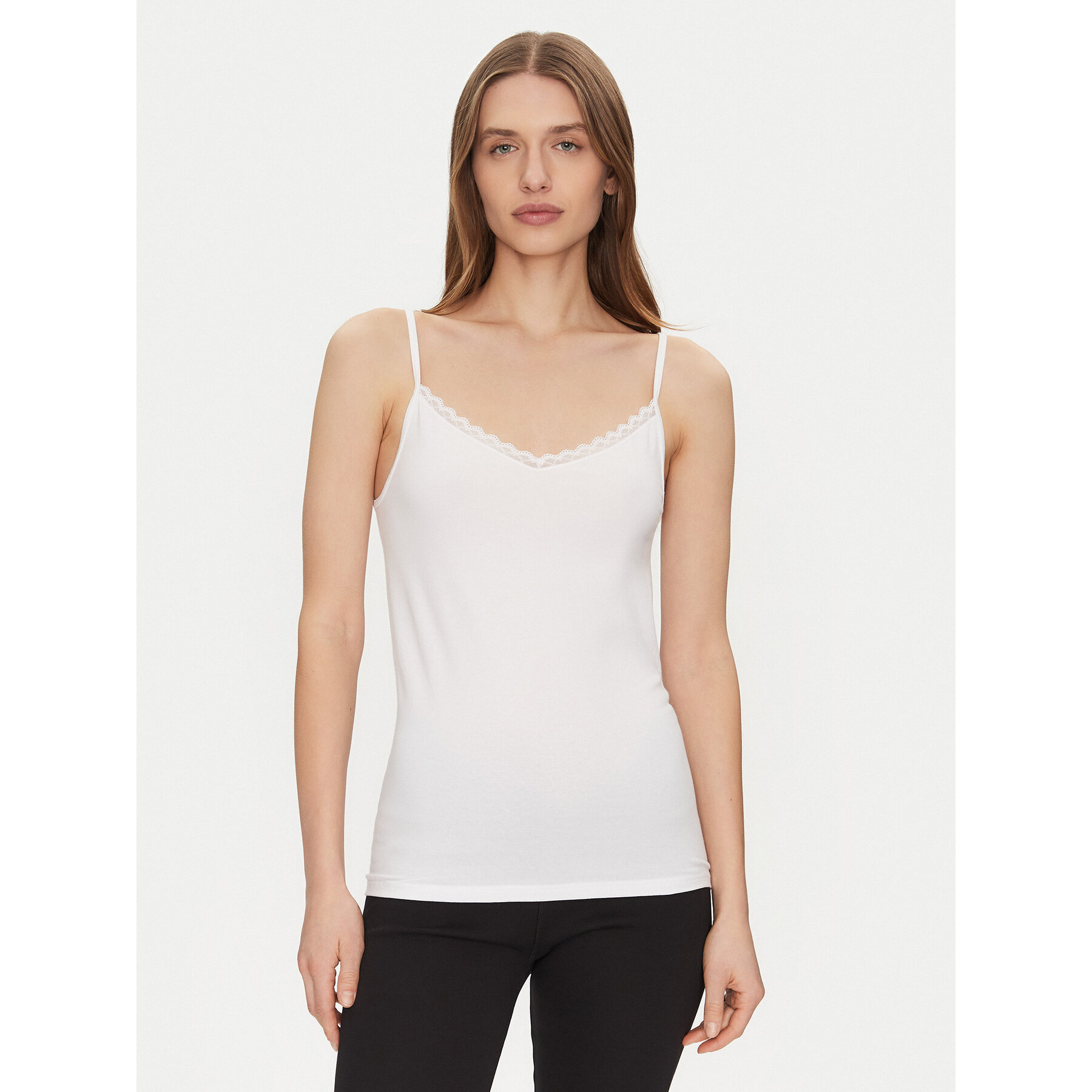 Triumph Top Feel Of Cotton 10224994 Bianco Slim Fit