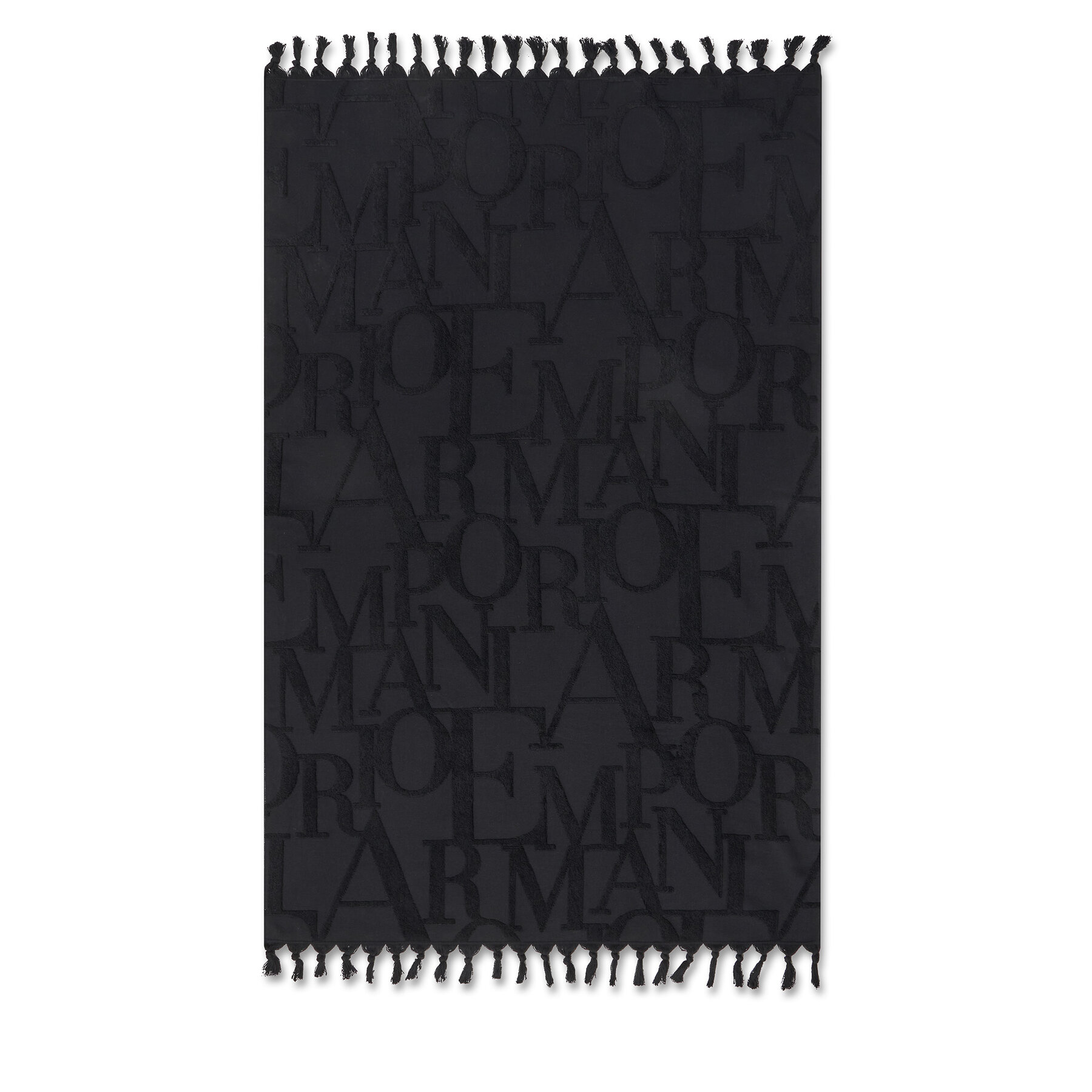 Telo da spiaggia Emporio Armani EX000022 AF12185 UC001 Nero, Taglia 00, taglia : 00