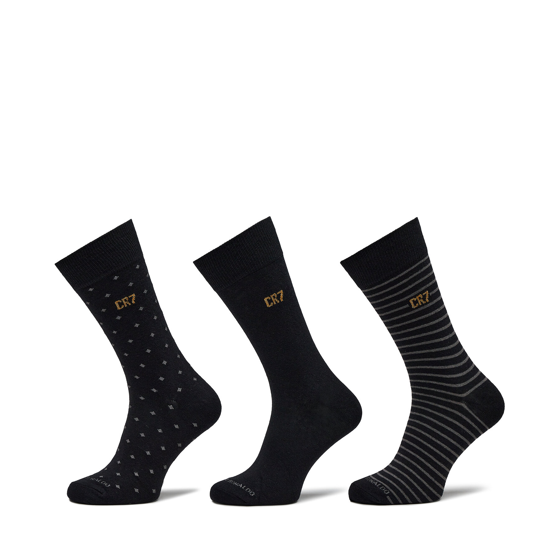 Set od 3 para muških visokih čarapa Cristiano Ronaldo CR7 8283-80-118 Multicolour