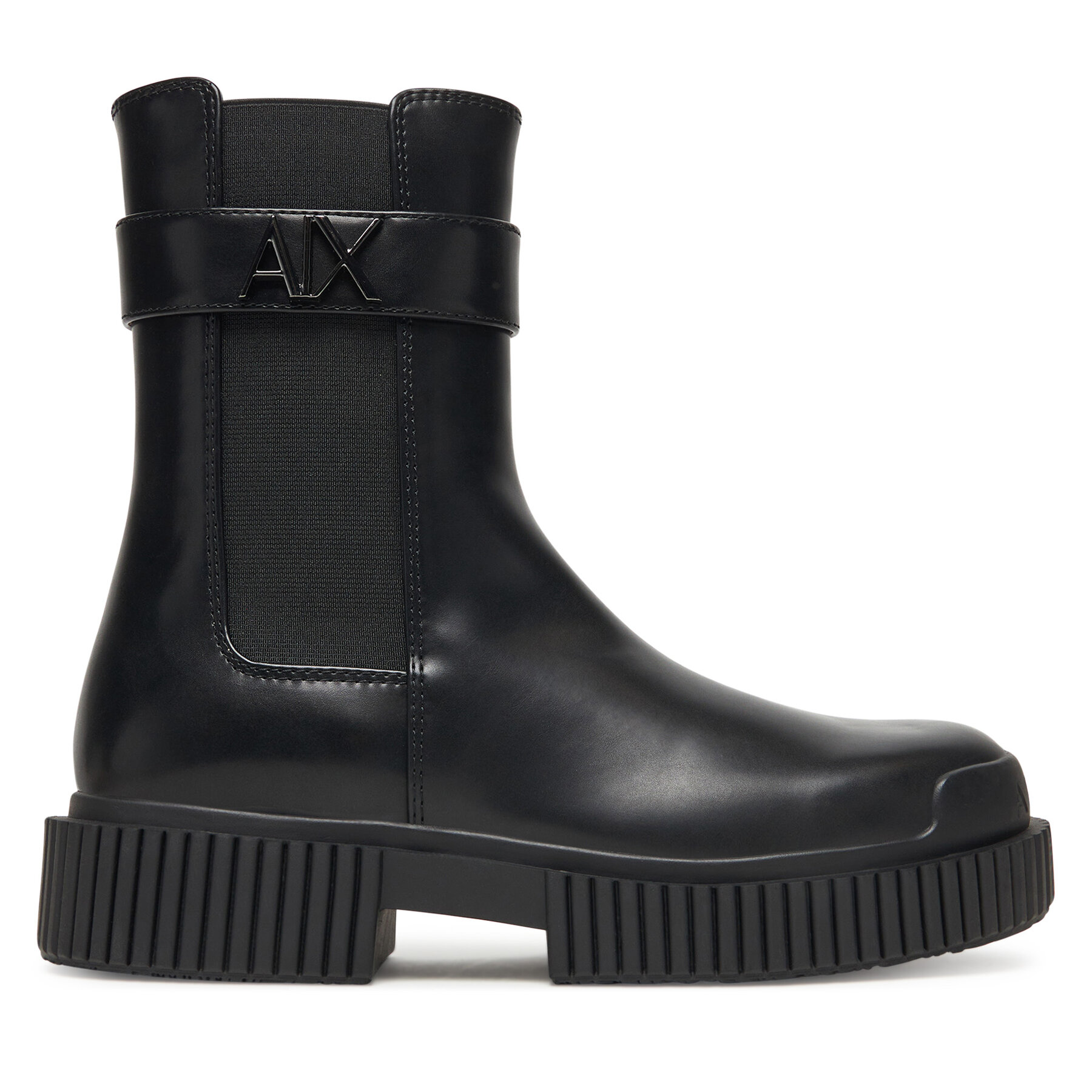 Škornji Armani Exchange XW001634 AF17474 UC001 Črna