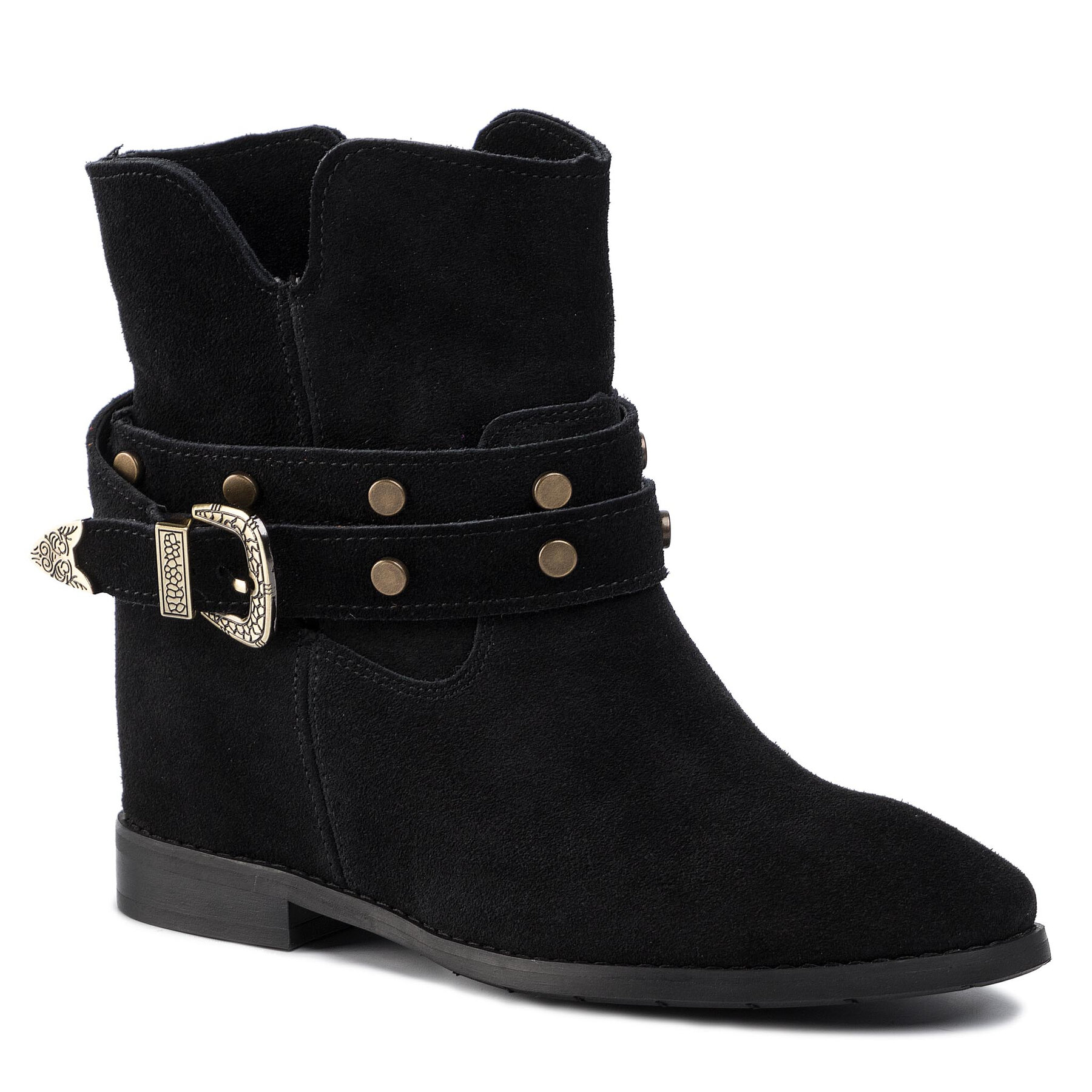 Botine R.Polański 1027 Czarny Zamsz
